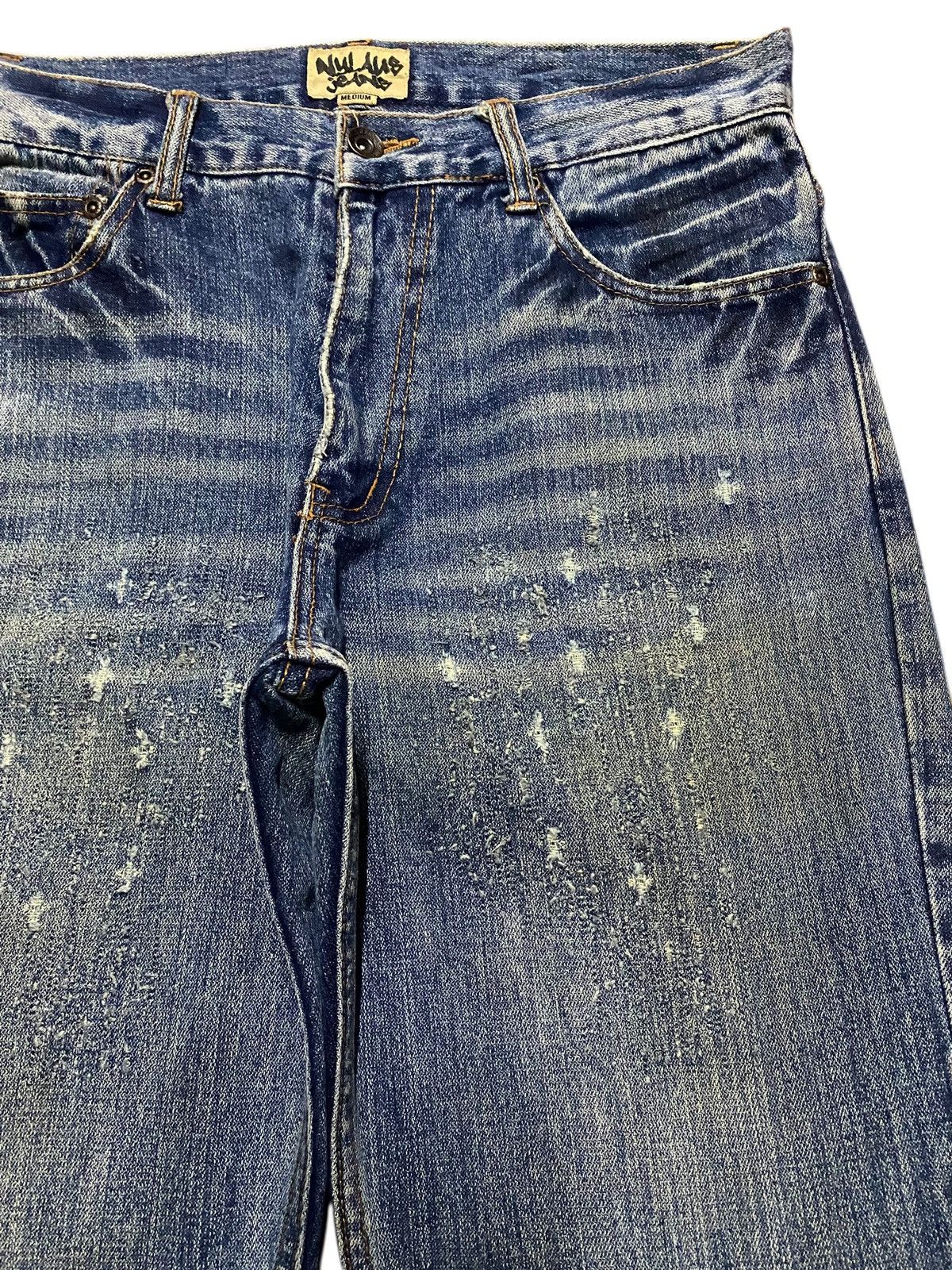 Seditionaries Vintage Japanese Brand Nylaus Grunge Distressed Flare Jeans Size US 31 - 8 Thumbnail