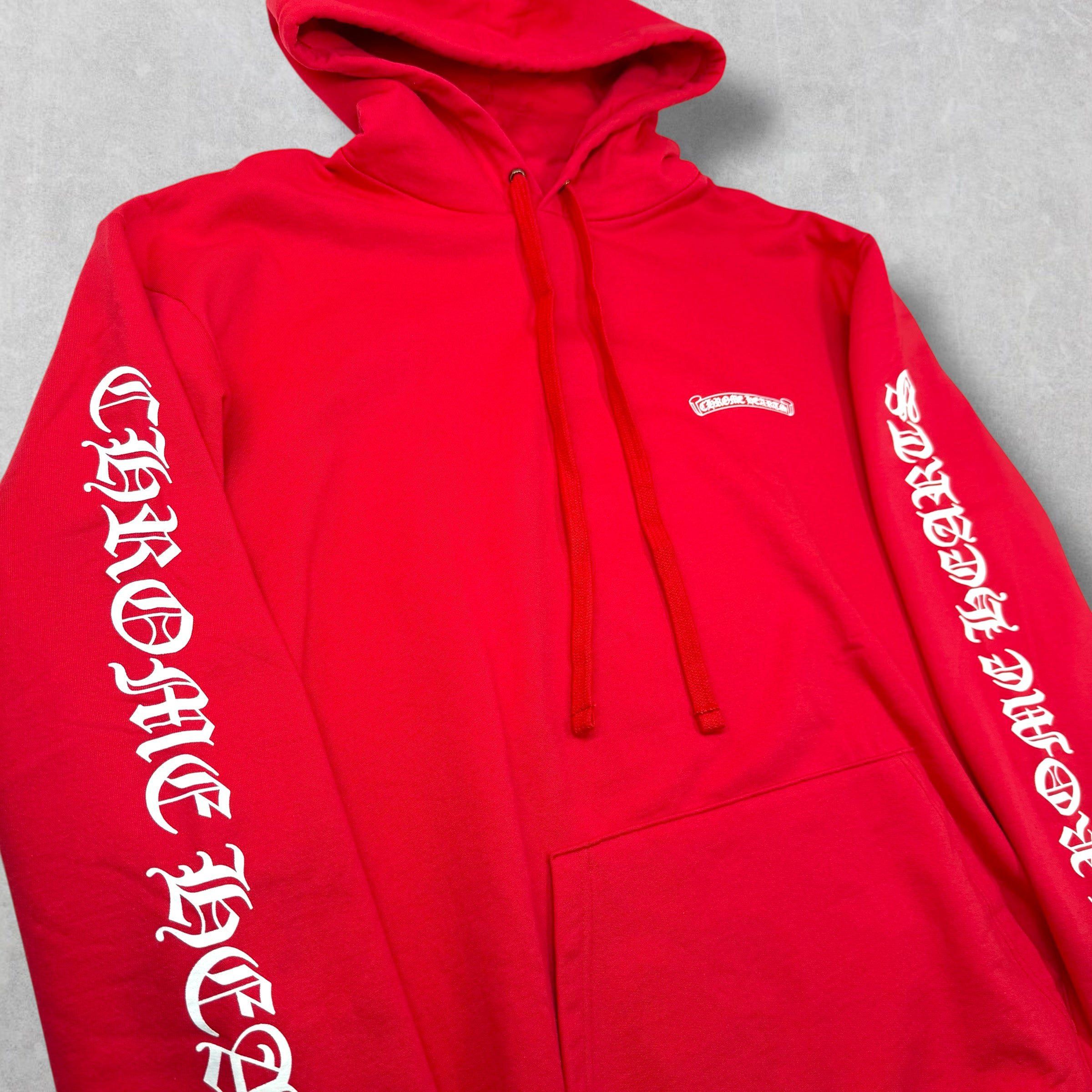 Chrome Hearts Chrome Hearts Red Scroll Logo Hoodie XXL Size US XXL / EU 58 / 5 - 3 Thumbnail