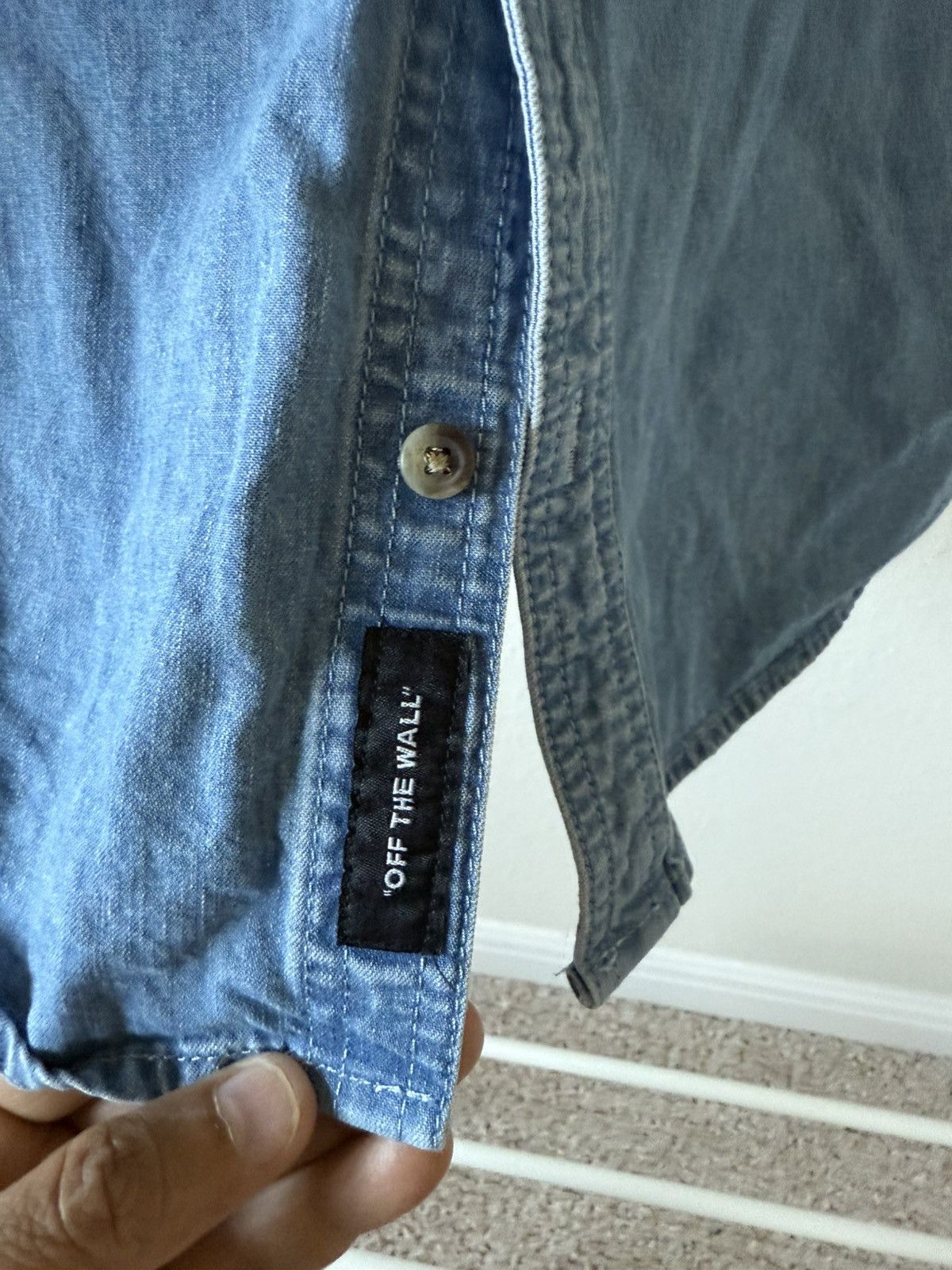 Vans Vans Denim Shirt with Plaid Collar Size US XS / EU 42 / 0 - 5 Thumbnail