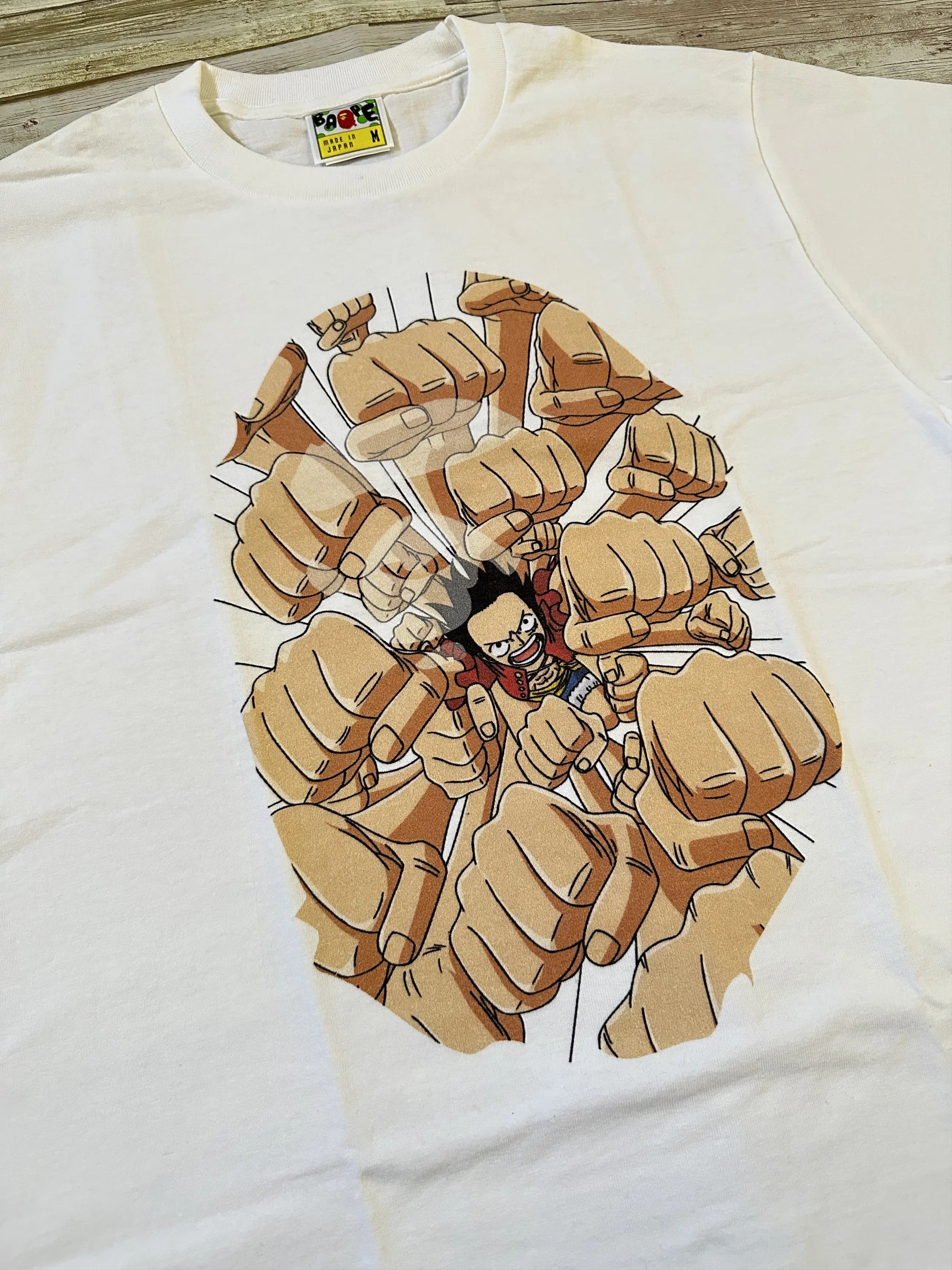 Bape One Piece Luffy Gum Gum Gatling Tee Size US M / EU 48-50 / 2 - 1 Thumbnail