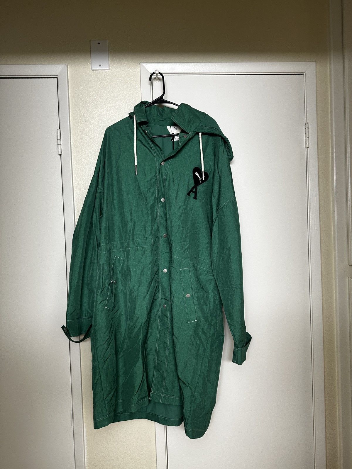 image of Puma X Ami Lightweight Jacket in Green, Men's (Size XL)