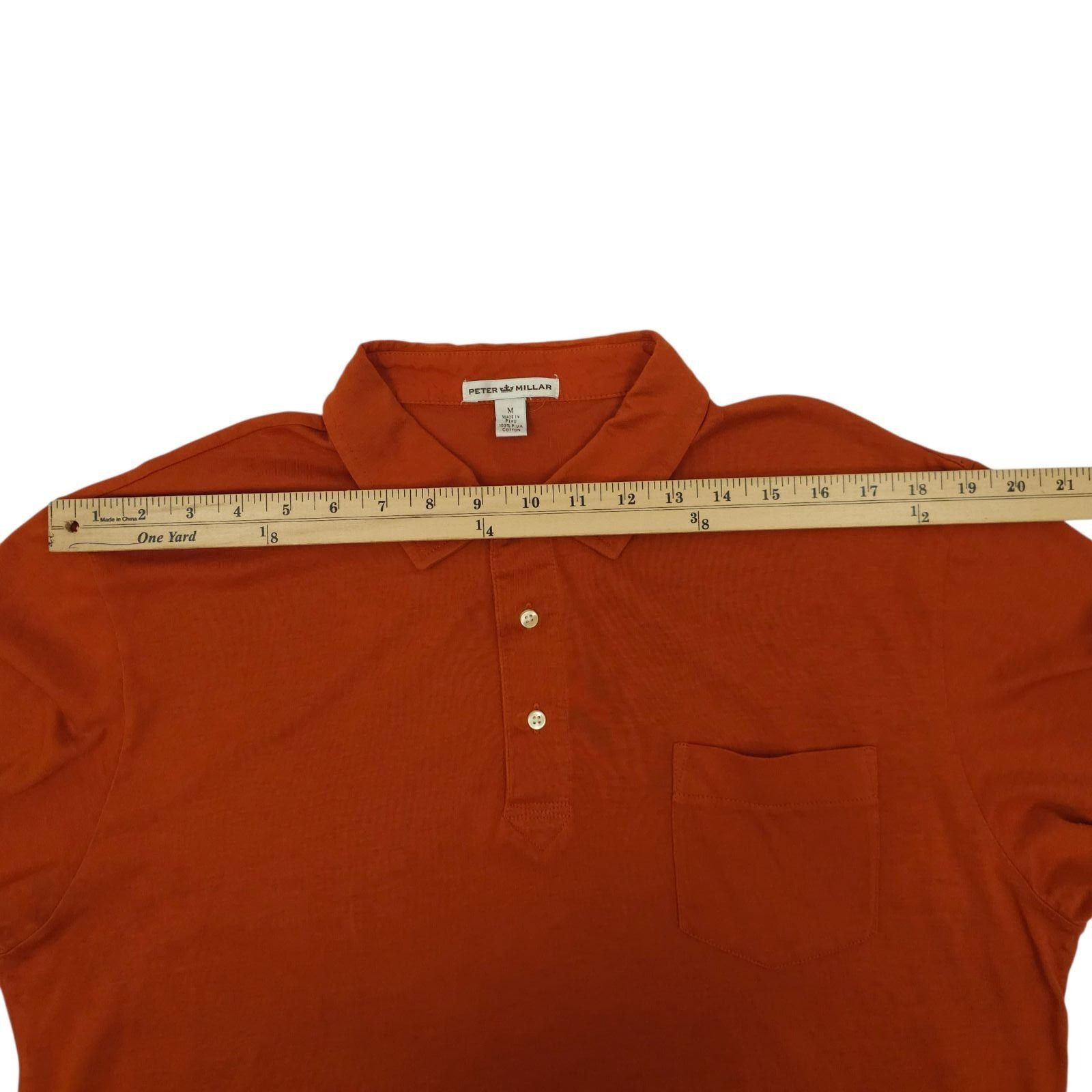 Peter Millar Peter Millar Polo Shirt Mens M Burnt Orange Pima Cotton Size US M / EU 48-50 / 2 - 4 Thumbnail