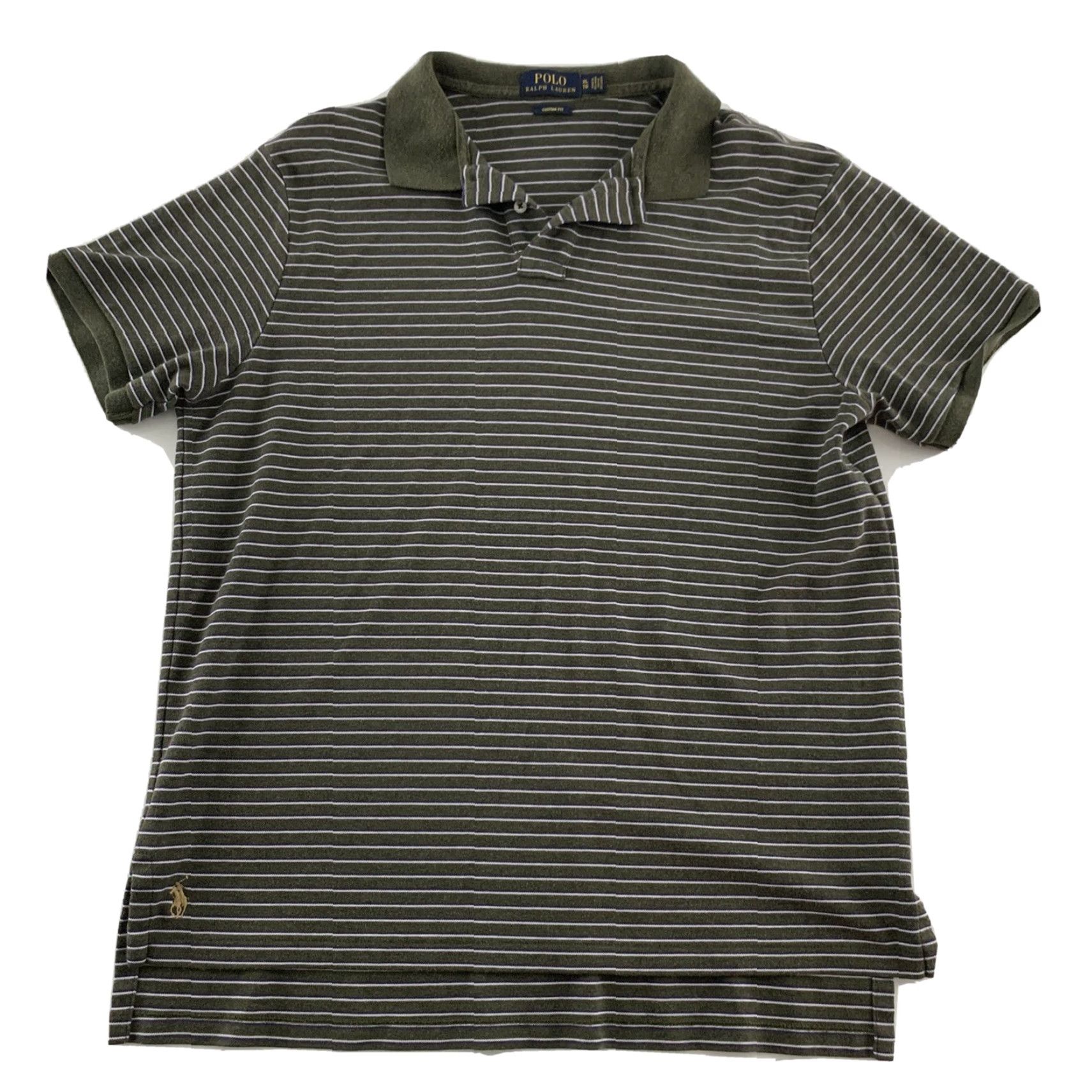 Polo Ralph Lauren Polo Ralph Lauren Short Sleeve Polo Shirt XL Green Striped Mens Size US XL / EU 56 / 4 - 2 Thumbnail