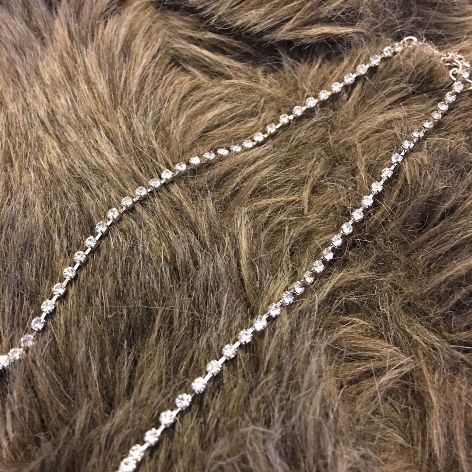 Vintage Vintage black & cream enamel rhinestone necklace Size ONE SIZE - 7 Thumbnail