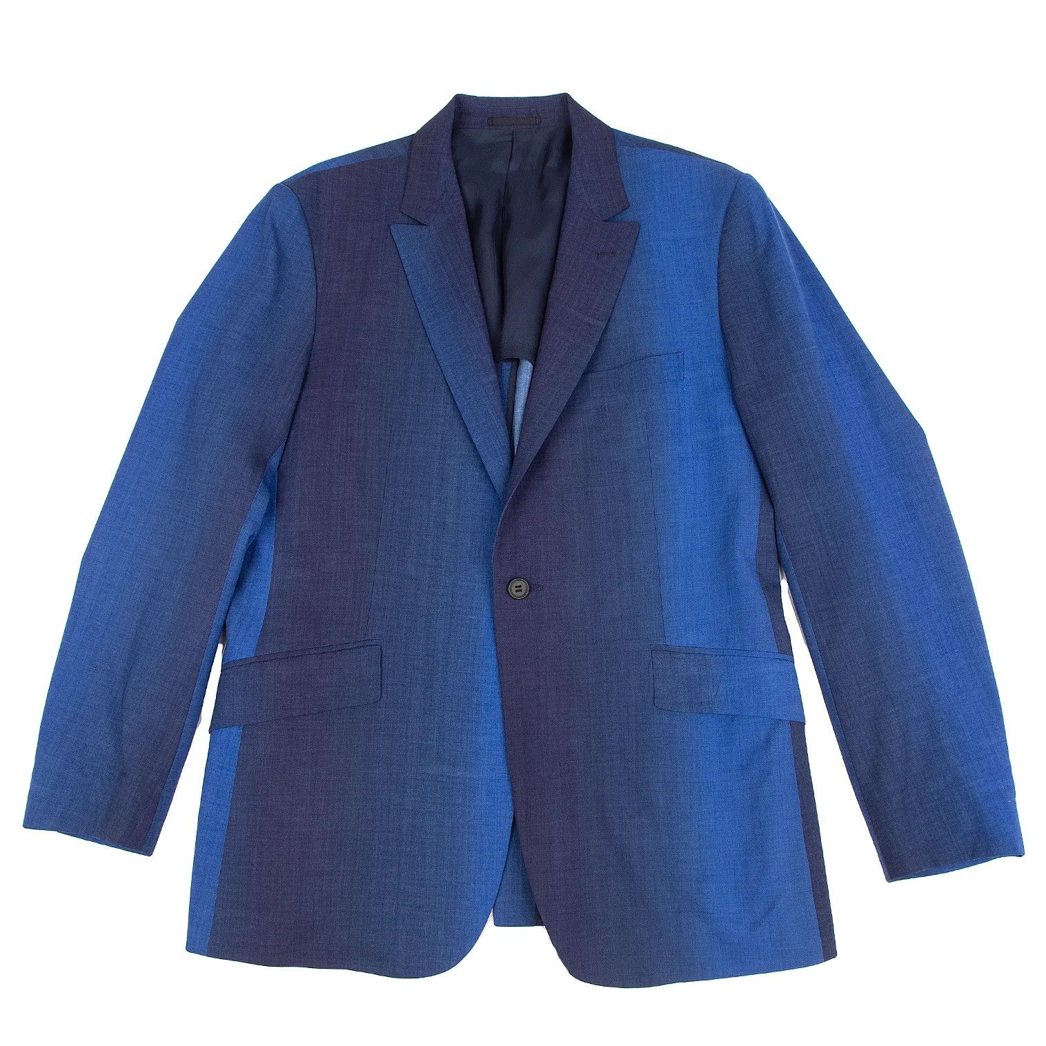 Issey Miyake Wool Gradient 1-Button Jacket in Blue Size 4 Size US XL / EU 56 / 4 - 1 Thumbnail