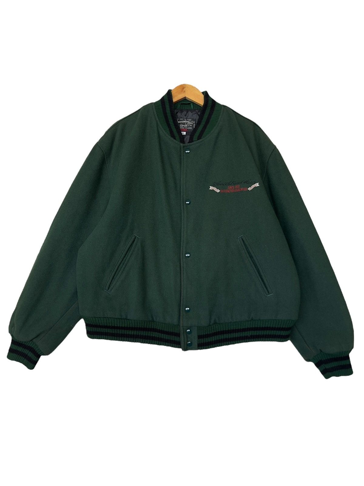 Levi's Vintage 90s Levi’s Green Varsity Jacket Size XL Size US XL / EU 56 / 4 - 3 Thumbnail