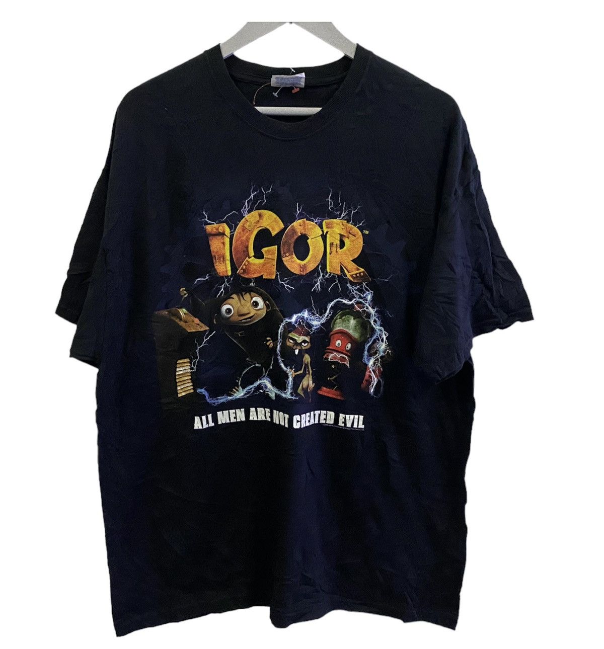 image of Expert Horror x Movie Vintage Igor Animated Movie T Shirt in Black, Men's (Size XL)