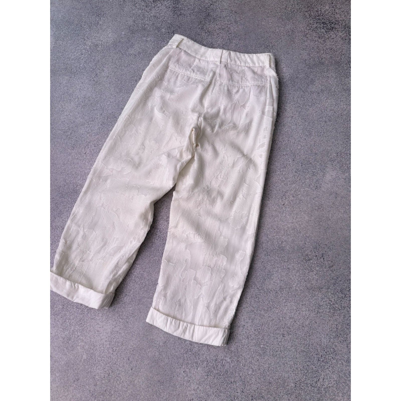 DOROTHEE SCHUMACHER VTG Dorothee Schumacher Floral White Wide Leg Woman Pants Size 26" / US 2 / IT 38 - 11 Thumbnail