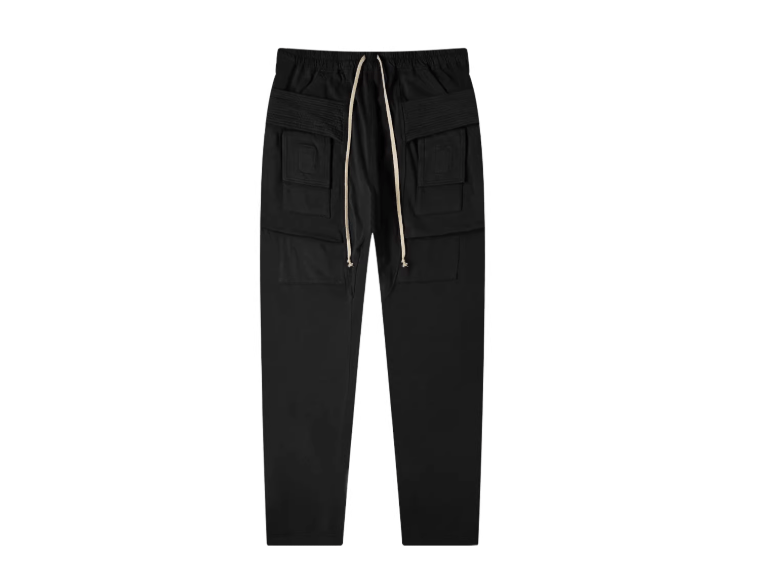 Rick Owens Drkshdw Rick Owens Men's Black Cotton Tapered Cargo Pants Size US 30 / EU 46 - 1 Thumbnail