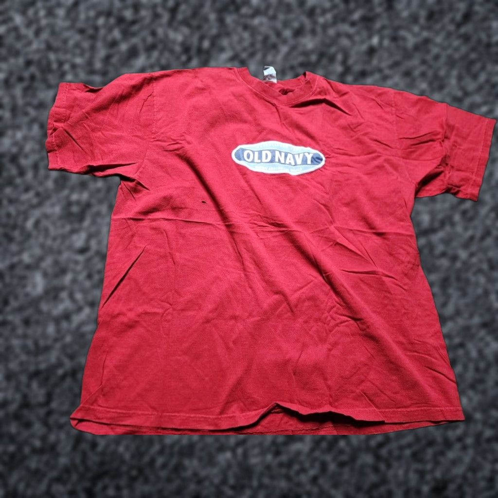 Old Navy VINTAGE Old Navy Men's L Logo Graphic T Shirt Red Distressed Short Sleeve Cotton Size US L / EU 52-54 / 3 - 1 Thumbnail