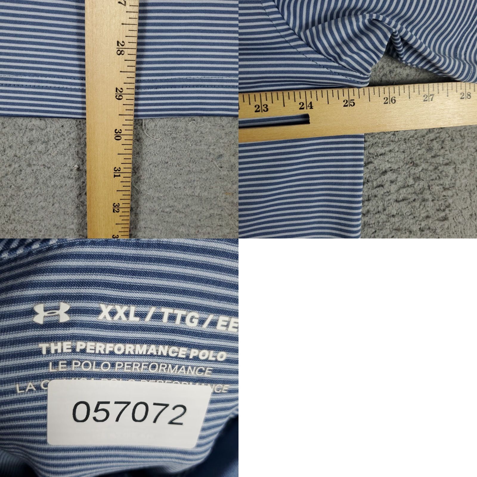Under Armour Under Armour Polo Shirt Mens 2XL Blue Striped Short Sleeve Polo Shirt Mens 2XL Blue Striped Short Sleeve Size US XXL / EU 58 / 5 - 8 Thumbnail