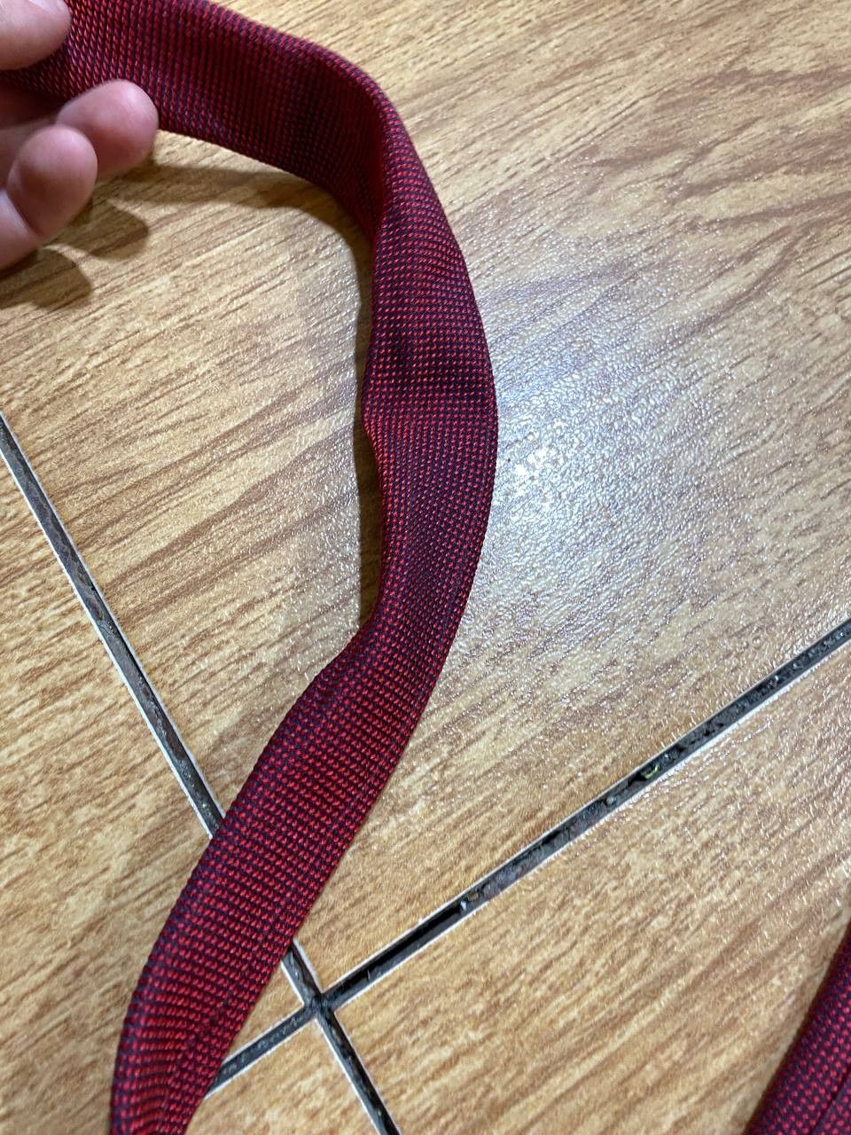 Hugo Boss HUGO RED TAG Silk Tie ITALY Burgundy Red Geometric Size ONE SIZE - 7 Thumbnail