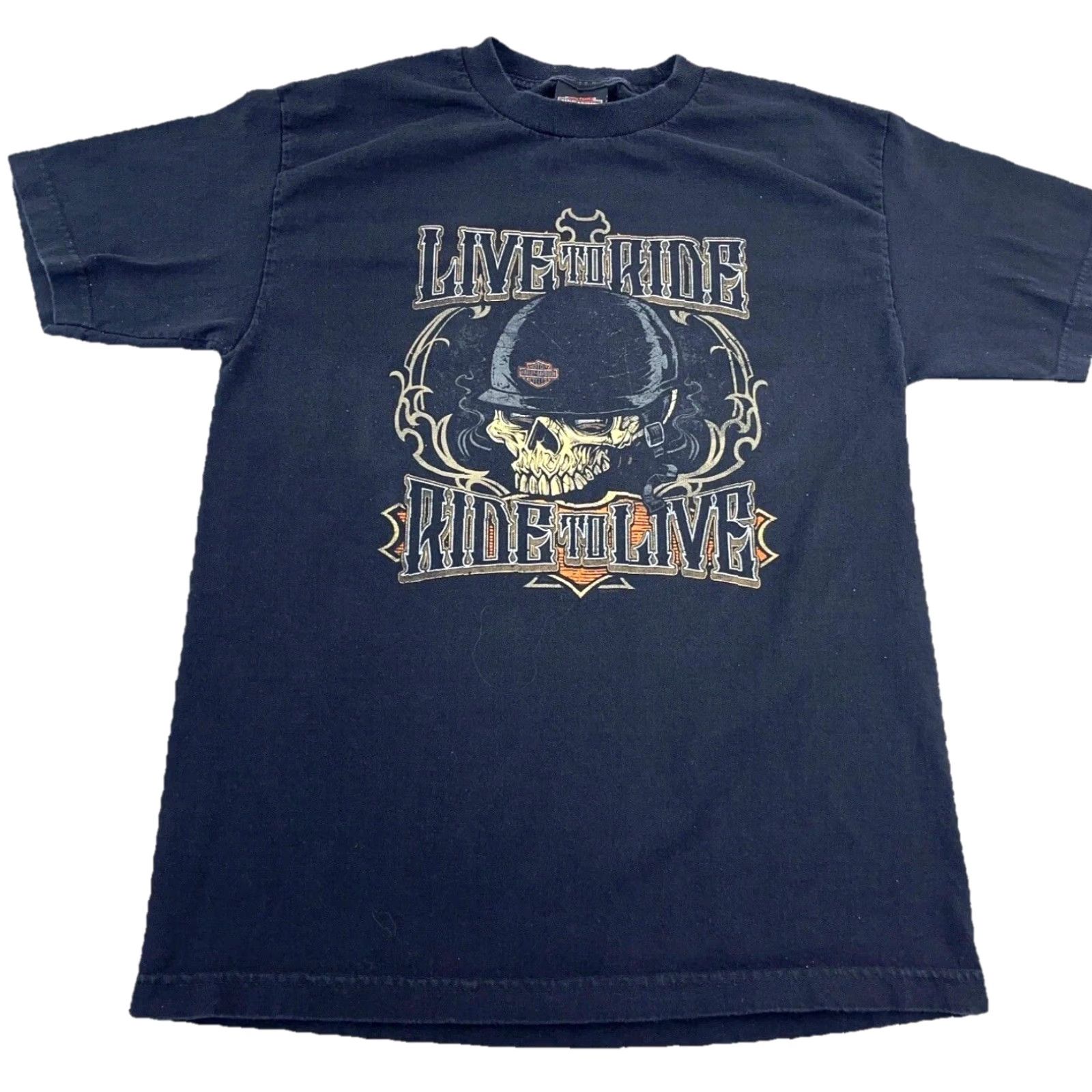 Harley Davidson VINTAGE Harley-Davidson Shirt Men M Black T Tee Biker Skull 80s USA Logo Graphic Print Size US M / EU 48-50 / 2 - 2 Thumbnail