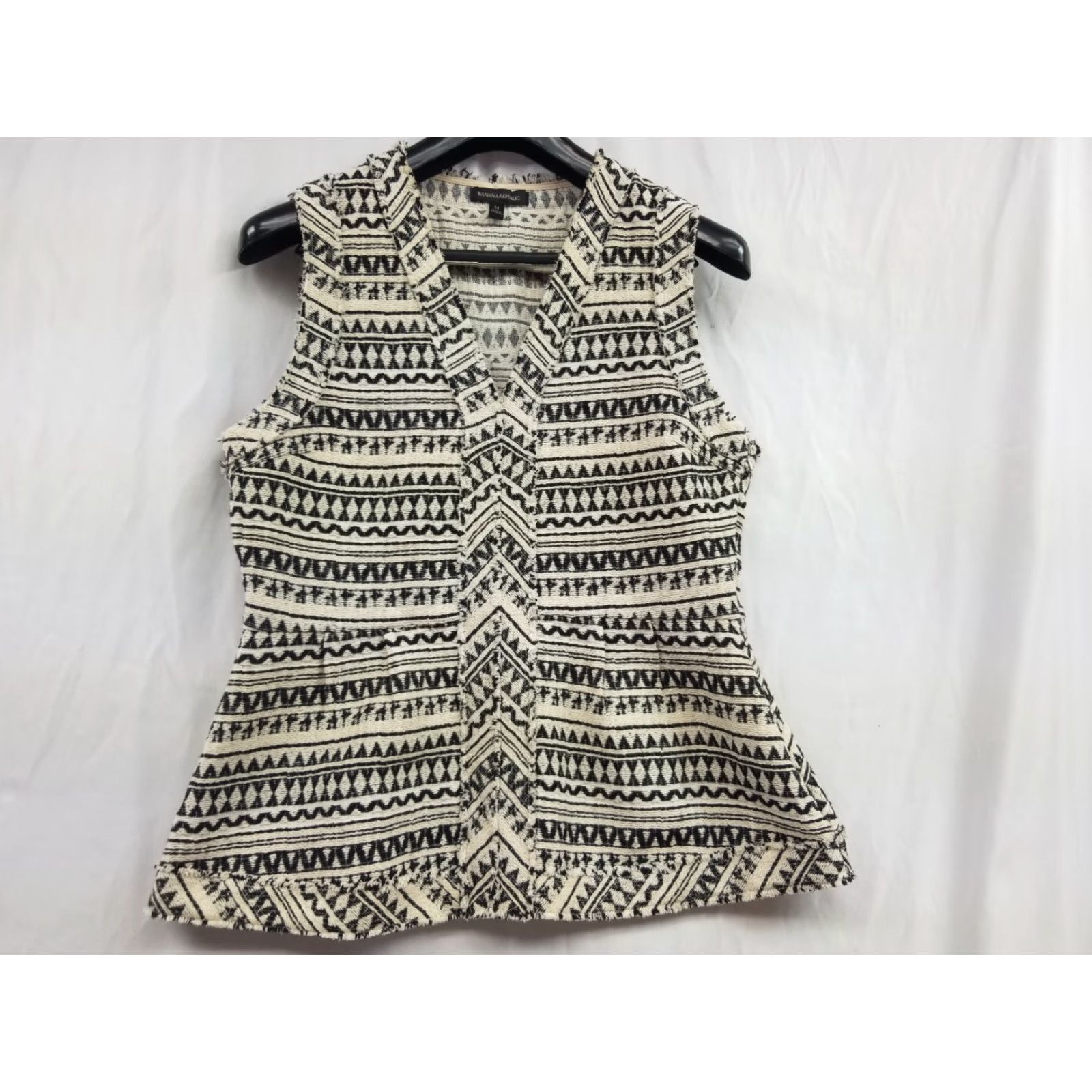 Banana Republic Banana Republic Shirt V-Neck Sleeveless Heavyweight Multicolor Knit Cotton Polyester Viscose XL Womens Pullover Size 14 Regular (No N/A) Size XL / US 12-14 / IT 48-50 - 2 Thumbnail
