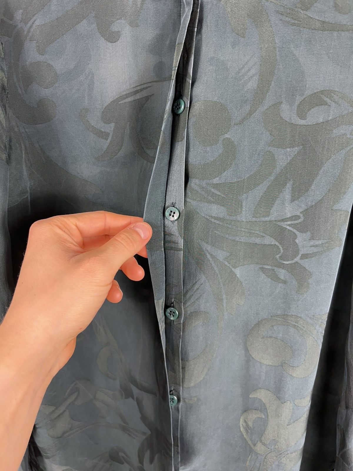 Versace Versace Collection transparent floral luxury shirt old money Size S / US 4 / IT 40 - 14 Thumbnail