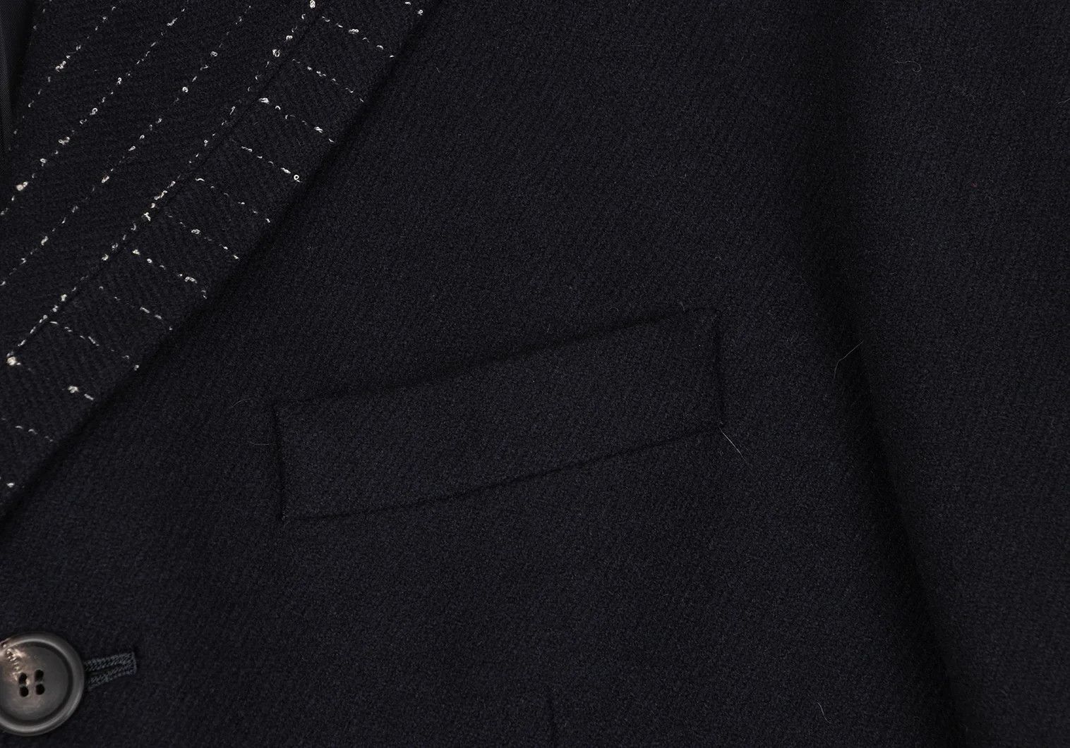 Issey Miyake Wool Stitch Design Jacket in Navy, Size XL Size US XL / EU 56 / 4 - 4 Thumbnail