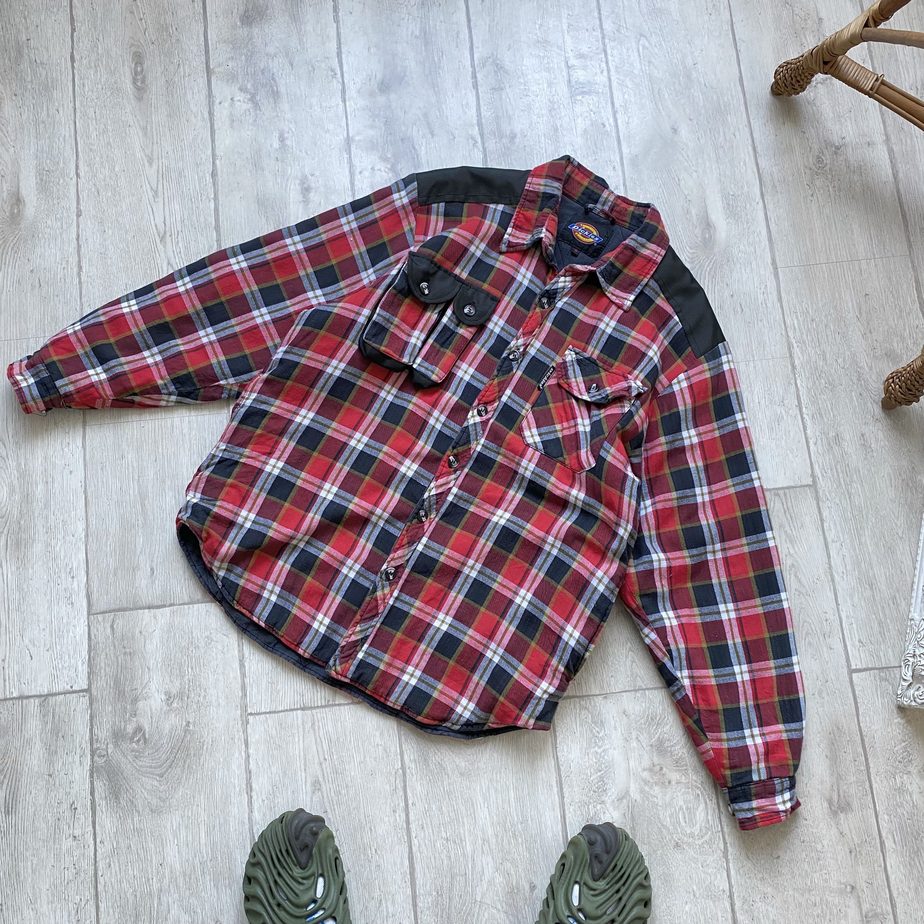 Dickies Vintage Flannel Dickies Quilted Work Jacket Shirt Overshirt Size US S / EU 44-46 / 1 - 8 Thumbnail