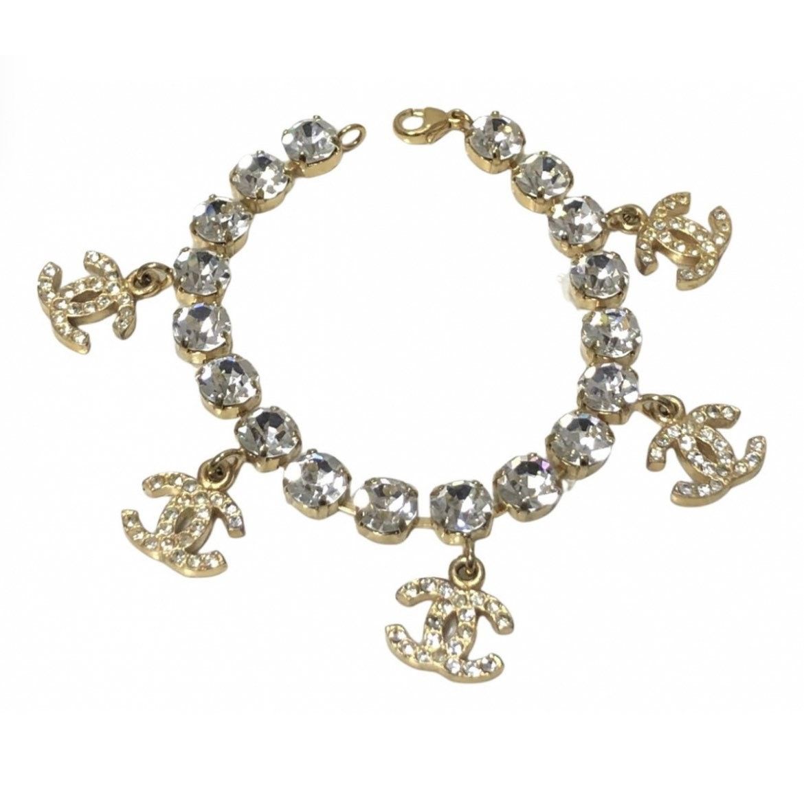Chanel Vintage Chanel bracelet with crystal and CC charms. Size ONE SIZE - 1 Thumbnail