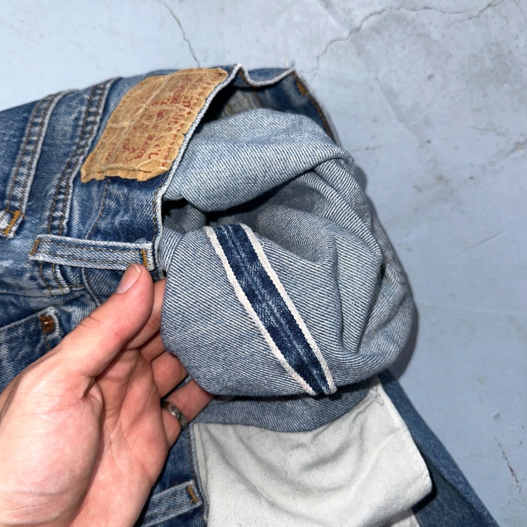 Levi's Levis 501 XX Vintage 80s Redline Selvedge USA Jeans Skinny Act 28X30 Denim Blue Cotton Button Size US 28 / EU 44 - 2 Thumbnail