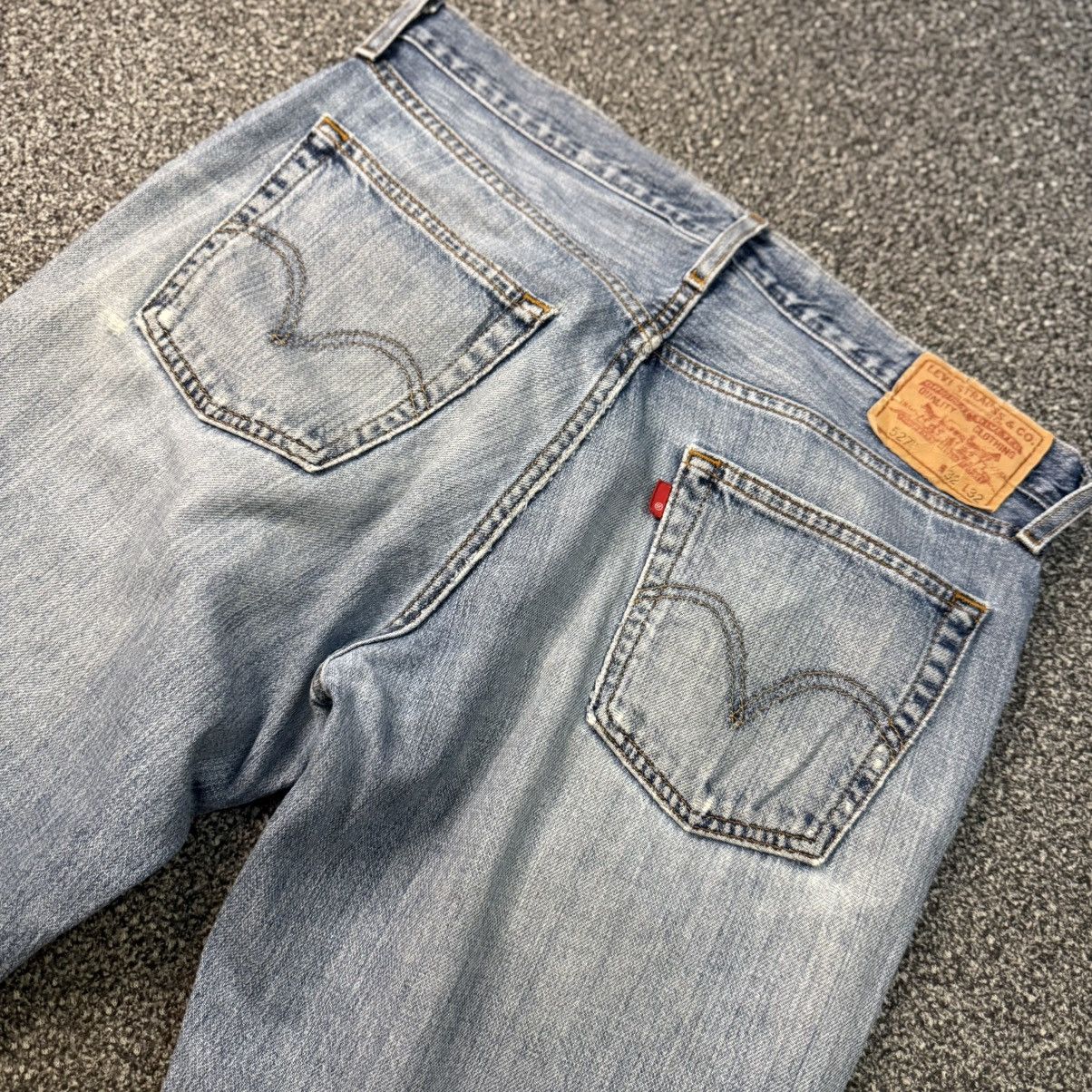 Levi's Vintage Y2K Levis 527 Low Boot Cut Distressed Jeans Size US 32 / EU 48 - 9 Thumbnail