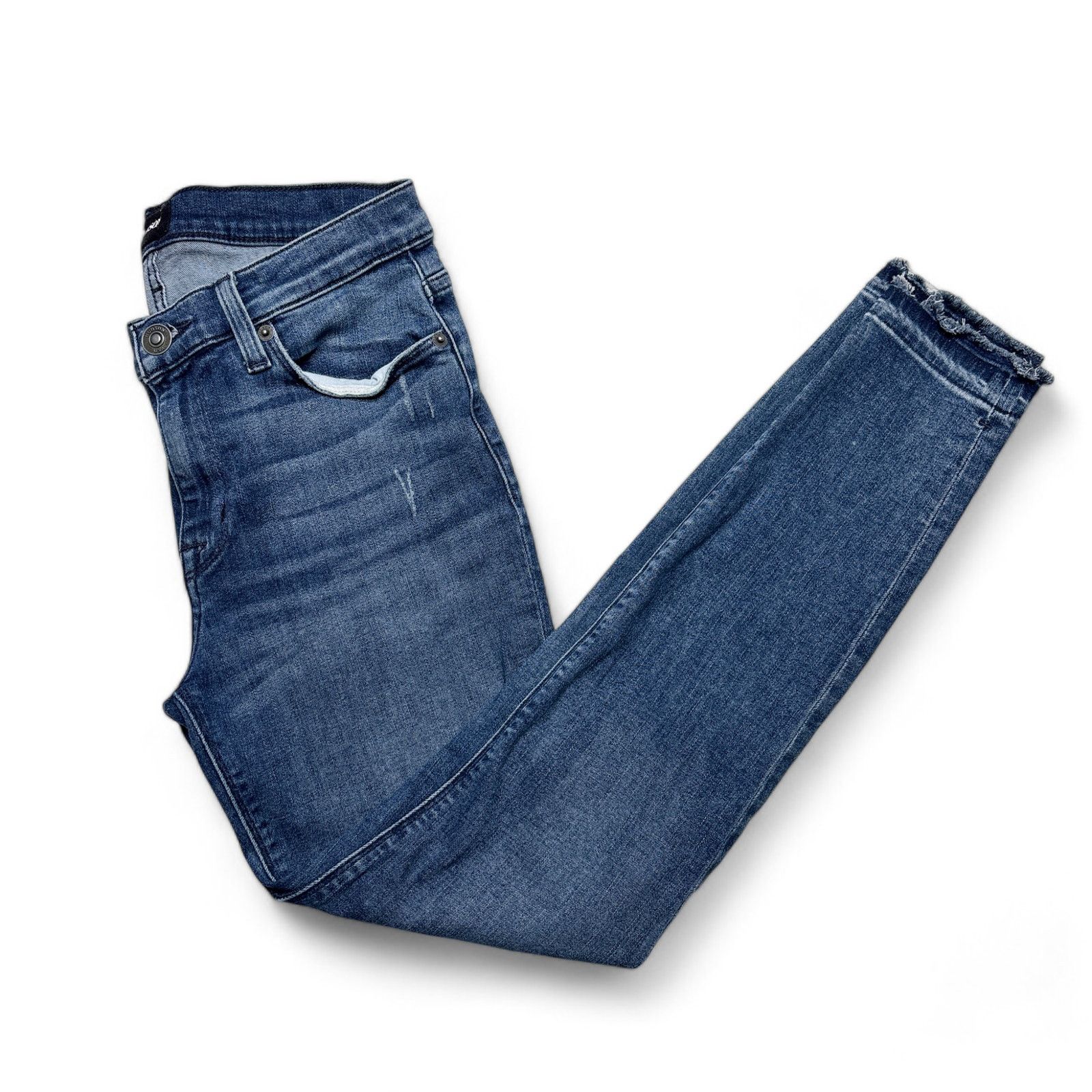 Hudson Hudson Natalie Super Skinny Mid Rise Ankle Raw Hem Jeans 28 Size 28" / US 6 / IT 42 - 3 Thumbnail