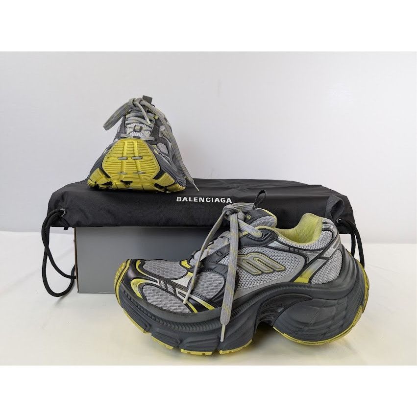 Balenciaga o1rshd1 10XL Low Top Sneaker in Grey / Yellow Size US 10 / EU 43 - 18 Thumbnail