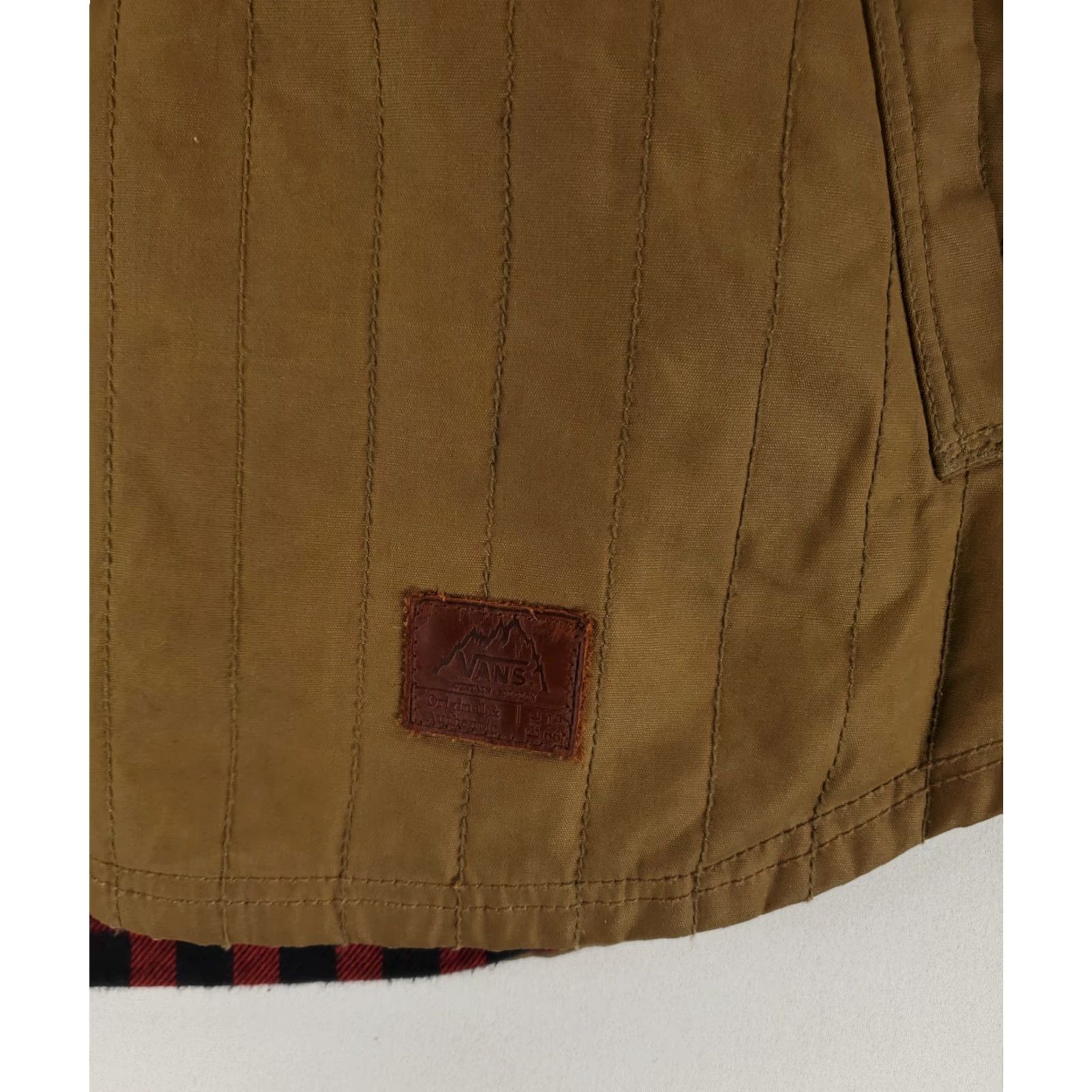 Vans Vans Jacket Tanka Mountain Edition Waxed Canvas Flannel Lined Mens L Brown Canvas Chore 90s? Mens Size US L / EU 52-54 / 3 - 5 Thumbnail