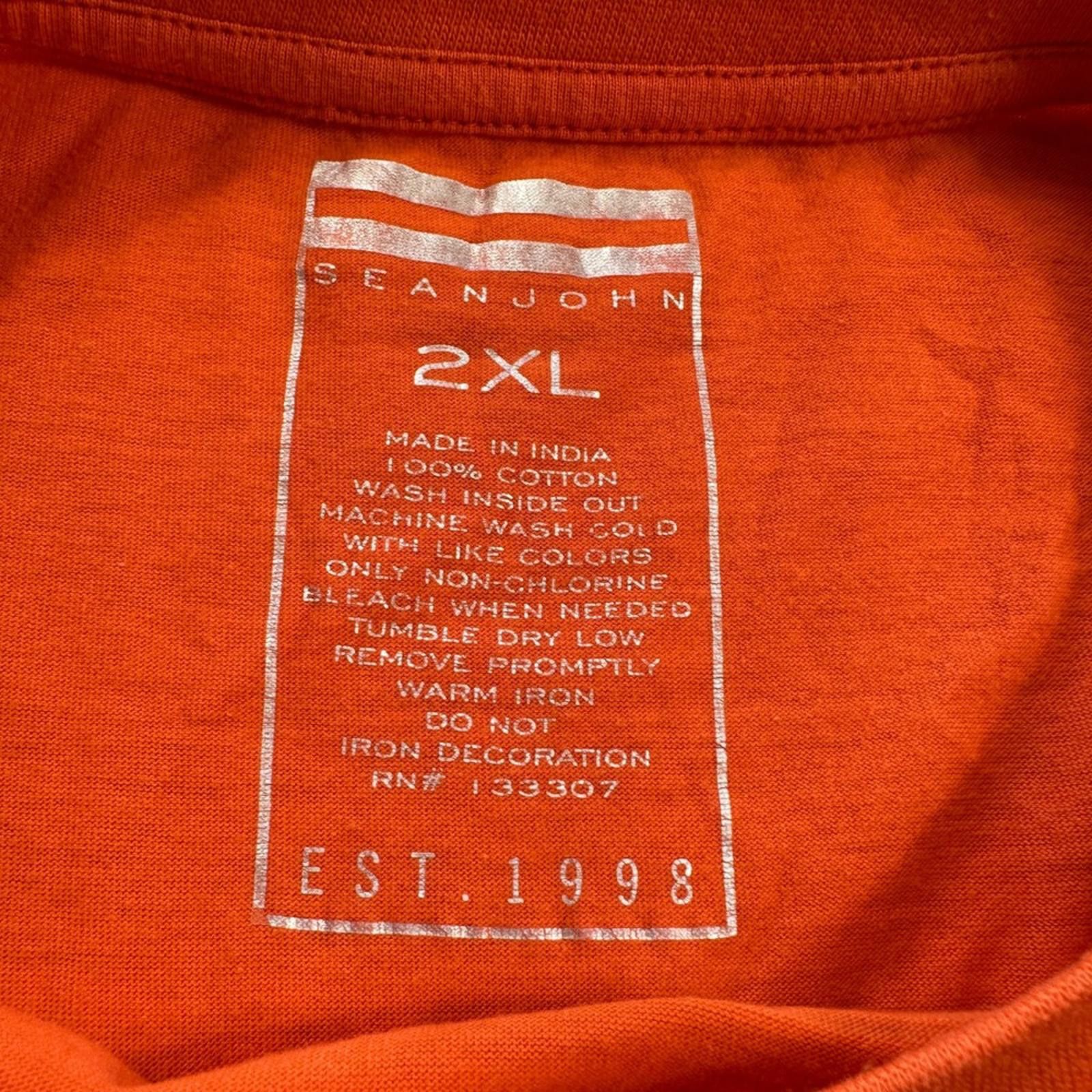 Sean John Sean John Y2K Mens 2XL Orange Gold Foil T-Shirt Short Sleeve Size US XXL / EU 58 / 5 - 3 Thumbnail