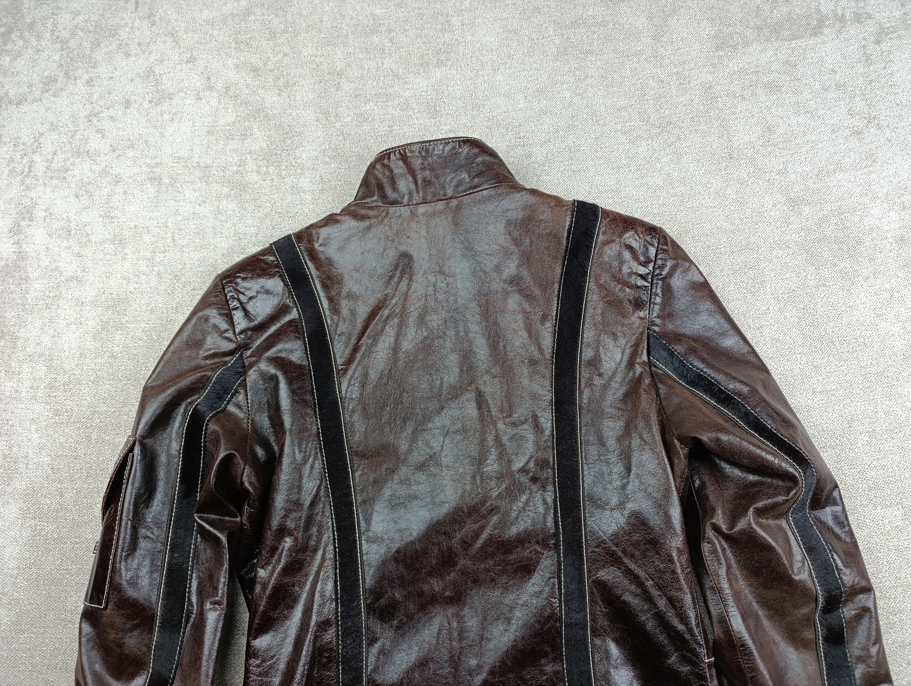 Versace Versace Womens Vintage Leather Avant-garde Jacket Size XS / US 0-2 / IT 36-38 - 21 Thumbnail