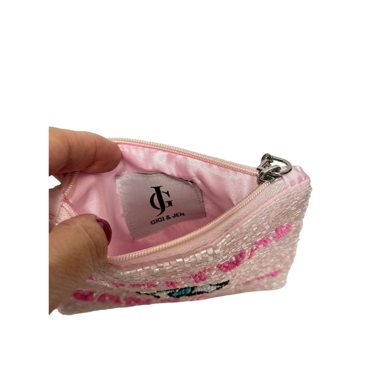 Other Spiritual Ganster Small Pouch Key Ring Evil Eye Pink/White Size ONE SIZE - 3 Thumbnail
