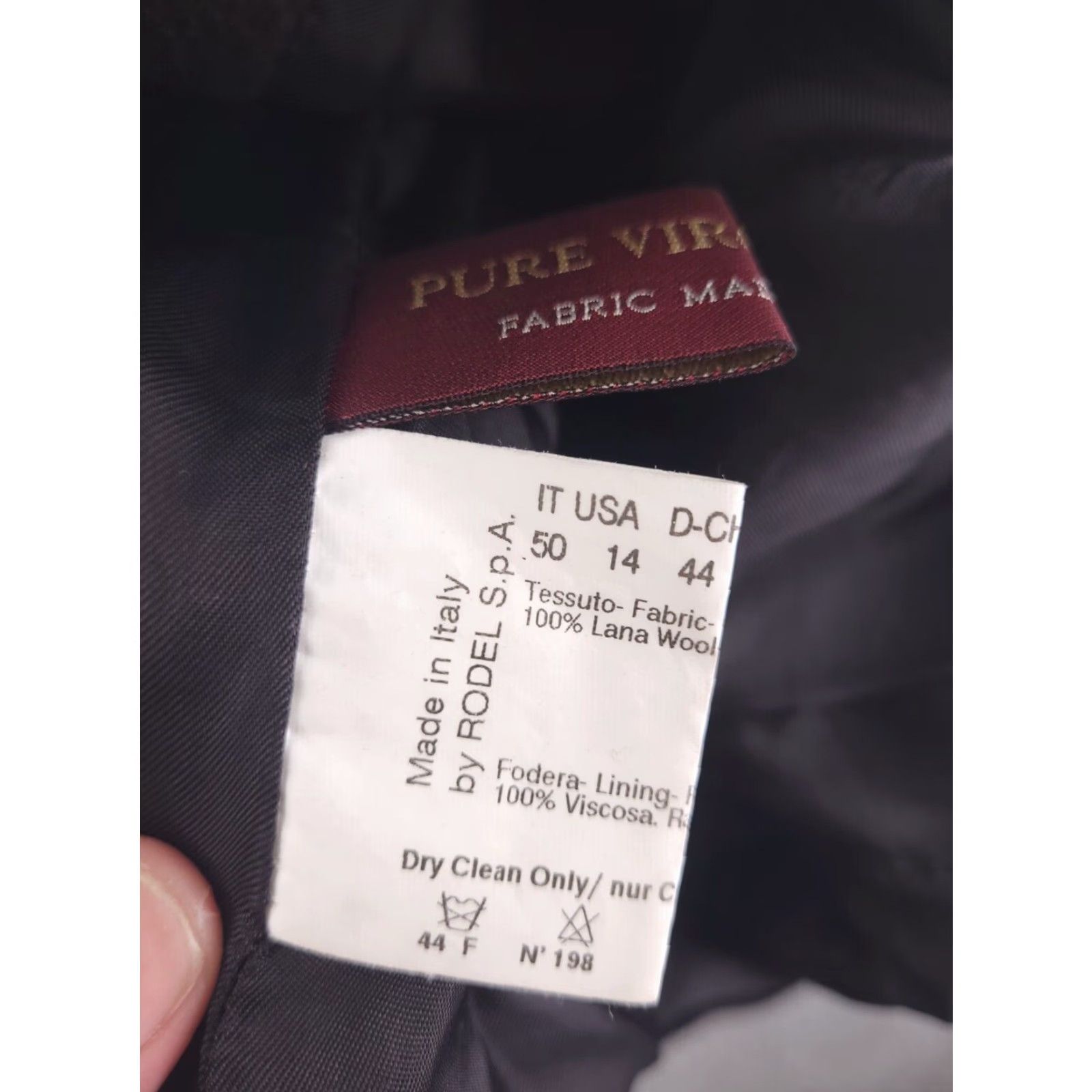 Vintage Rodel Made in Italy Coat Womens 14 Brown 100% Wool Button Trench Overcoat Size XL / US 12-14 / IT 48-50 - 6 Thumbnail