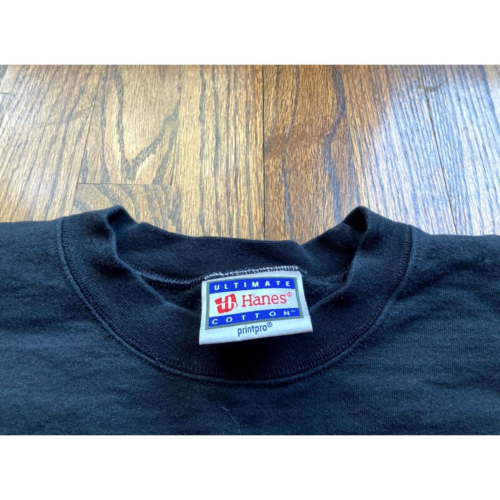 Hanes VINTAGE Hanes Sweatshirt Mens 2XL Black Heavyweight Crewneck 90s Size US XXL / EU 58 / 5 - 4 Thumbnail