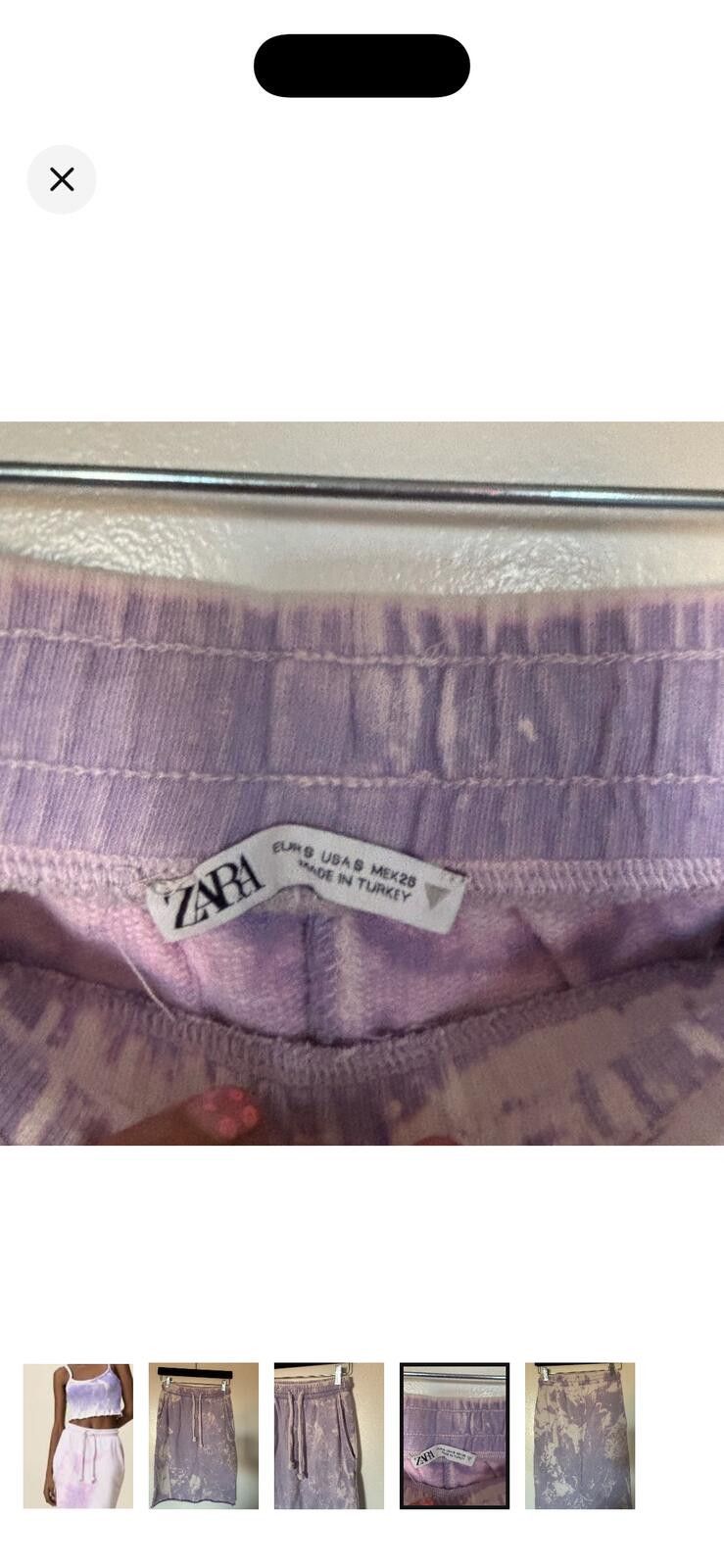 Zara (ZARA) Purple Tie-Dye Women's Skirt Size 28" / US 6 / IT 42 - 3 Thumbnail