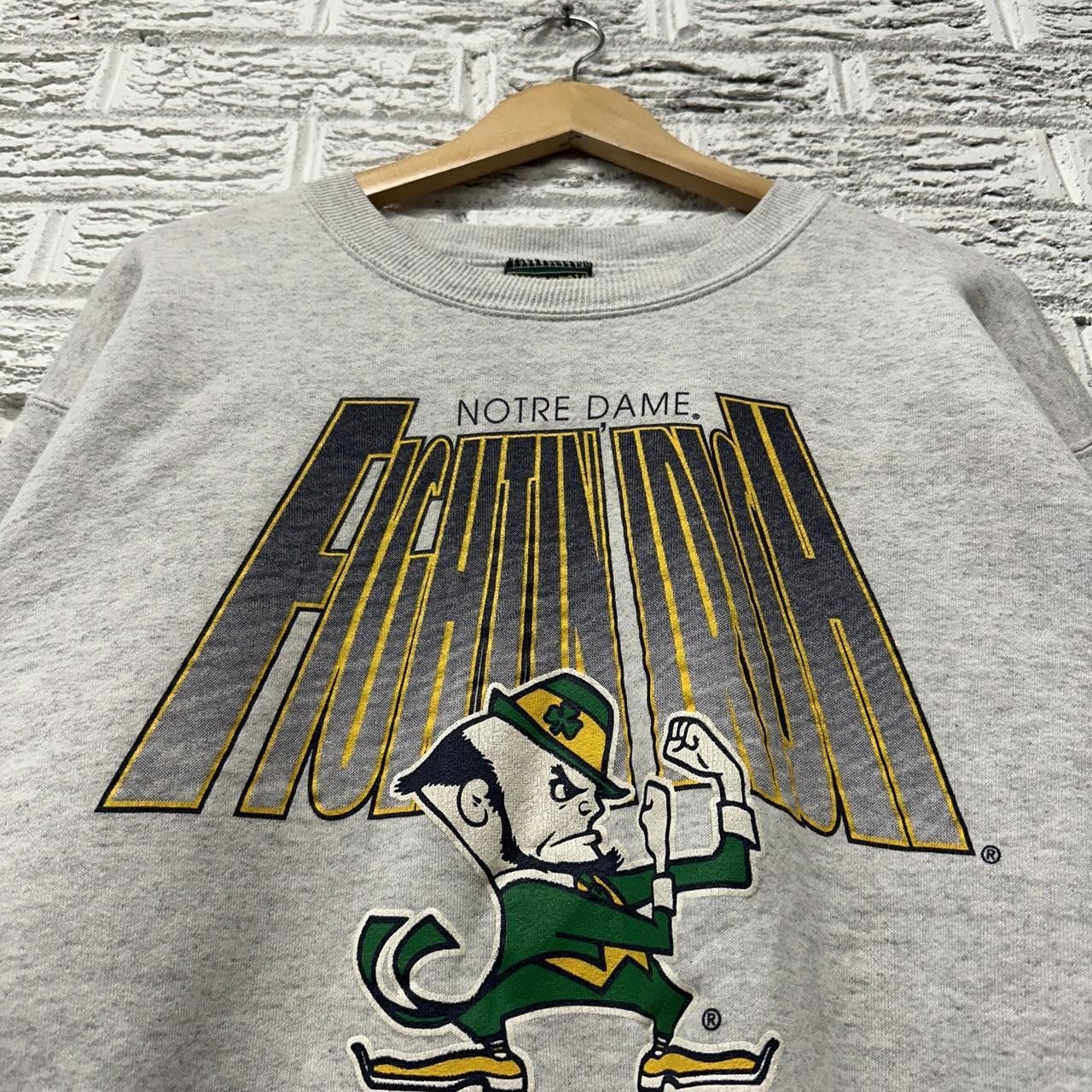 NCAA × Vintage Vintage Notre Dame Fighting Irish Grey Sweatshirt Large Size US L / EU 52-54 / 3 - 1 Thumbnail