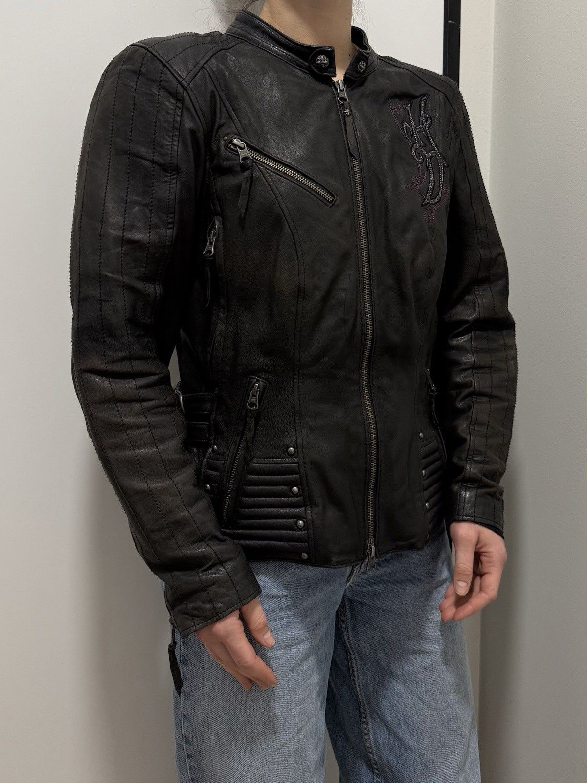 Harley Davidson DDP Harley Davidson Womens Leather Jacket size M Size M / US 6-8 / IT 42-44 - 4 Thumbnail