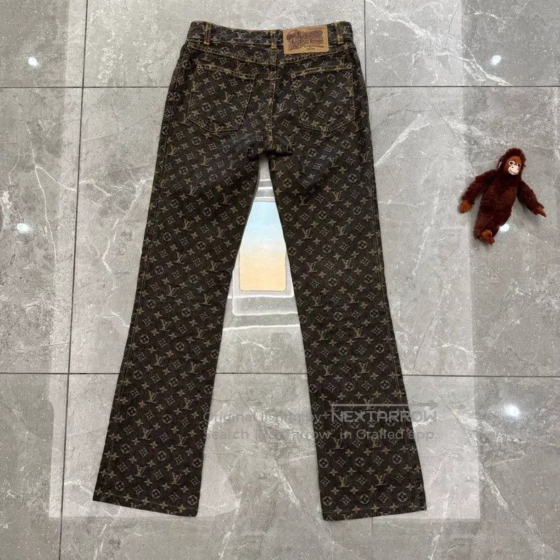 Louis Vuitton Louis Vuitton Full-print old flower jeans Size 35" - 2 Thumbnail