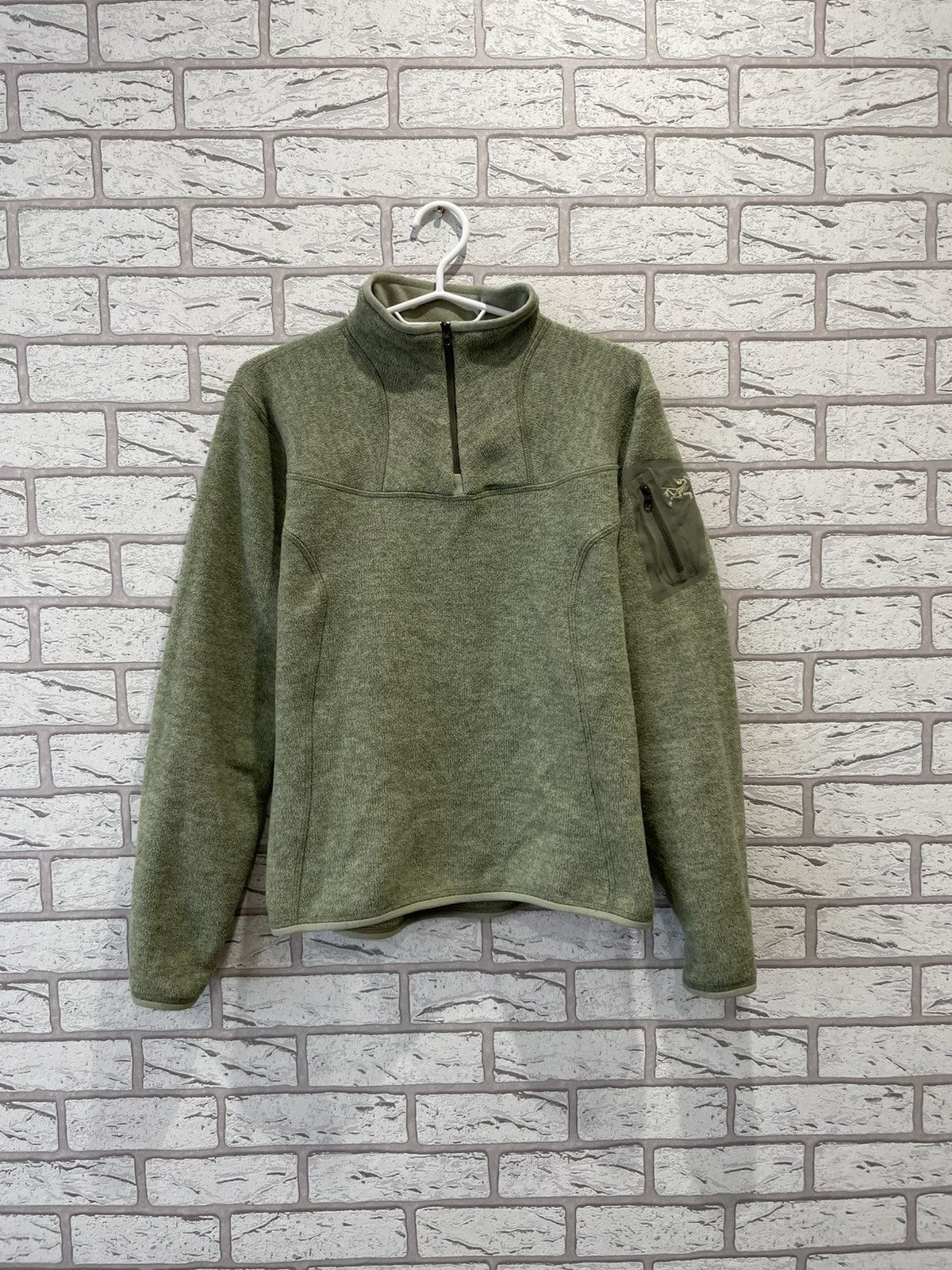 Arc'teryx × Vintage Arc'teryx Fleece Jacket 1/4 Zip Sherpa Long Sleeve Green Size M / US 6-8 / IT 42-44 - 7 Thumbnail