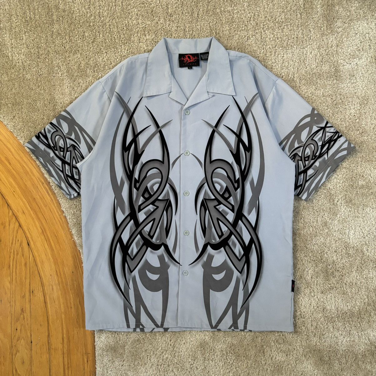 Vintage Y2K Tribal Print Short Sleeve Button Up Shirt Large Size US L / EU 52-54 / 3 - 5 Thumbnail