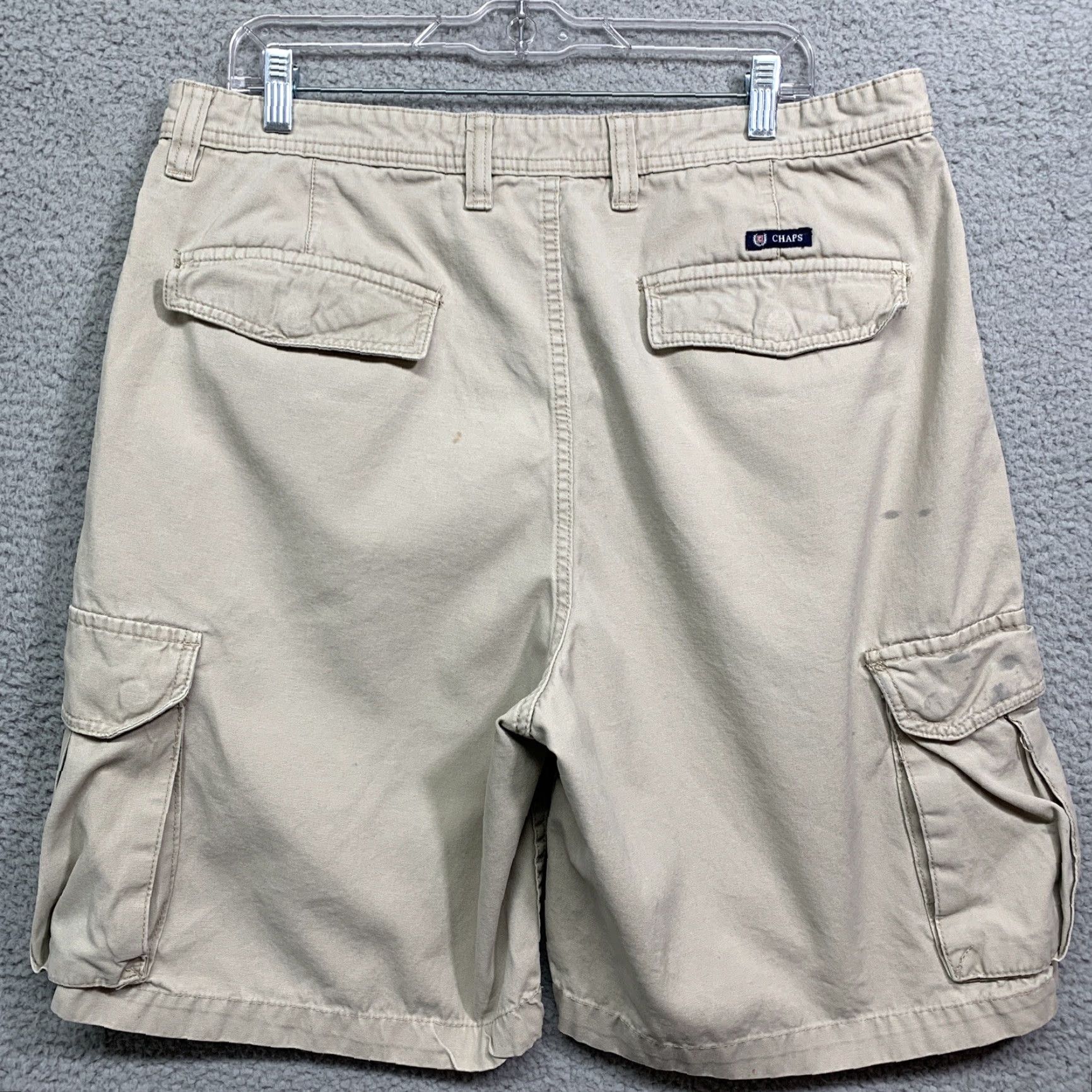 Chaps Chaps Cargo Shorts Men's 36W Khaki Baggy Straight Outdoors Canvas 6 Pockets Logo Size US 36 / EU 52 - 4 Thumbnail