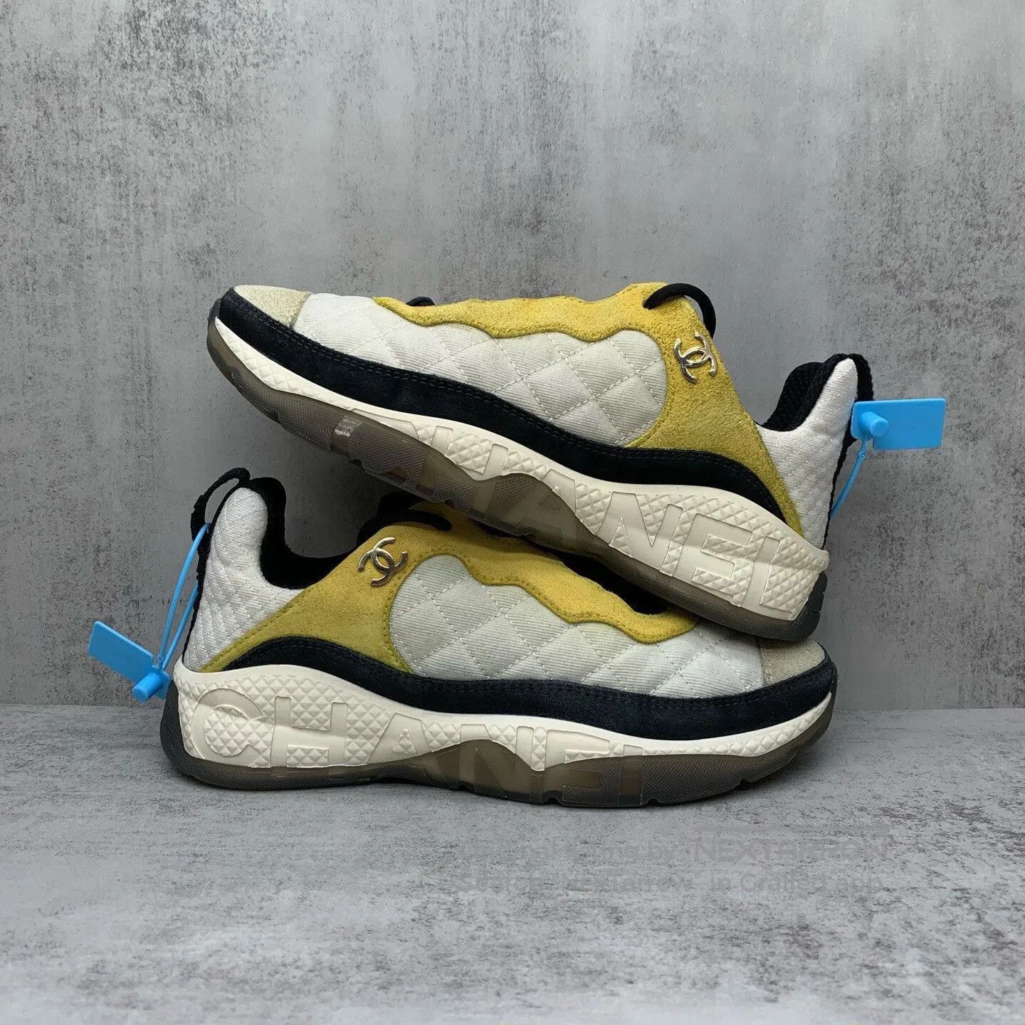 Chanel Chanel Black Yellow Sneakers Size 38. Size US 7 / IT 37 - 2 Thumbnail