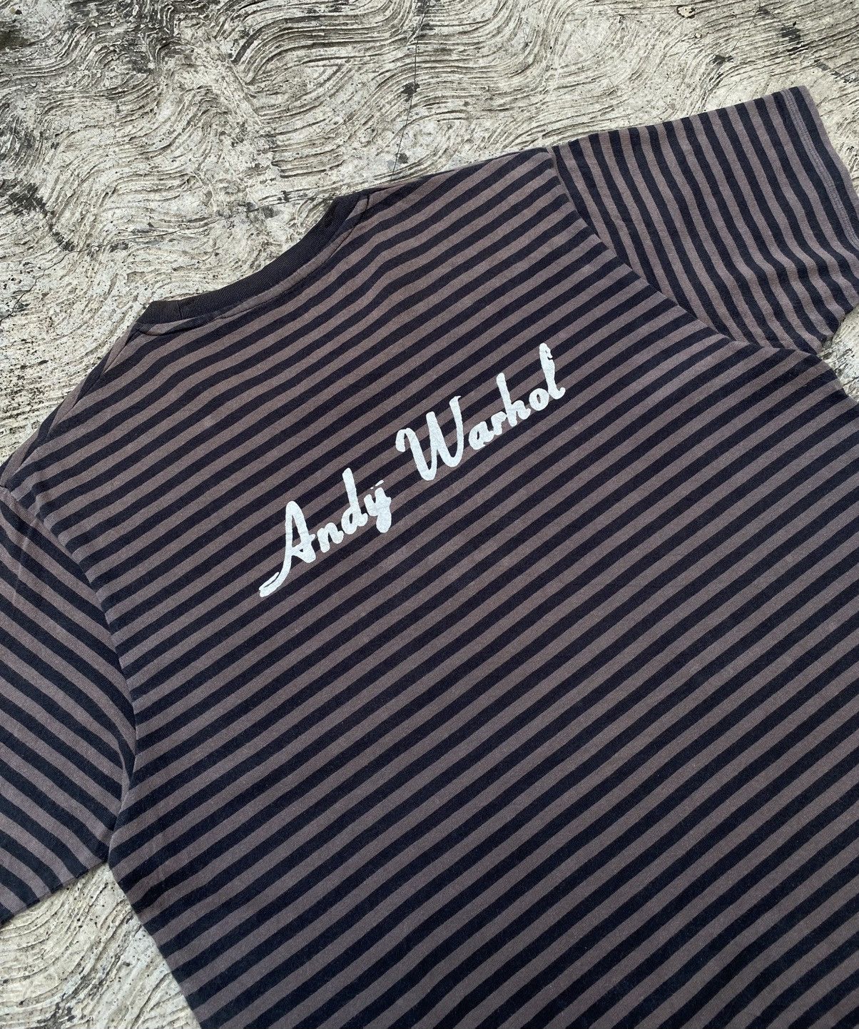 Andy Warhol × Uniqlo Andy Warhol x Uniqlo Skull Stripe Pocket Tshirt Size US XL / EU 56 / 4 - 5 Thumbnail