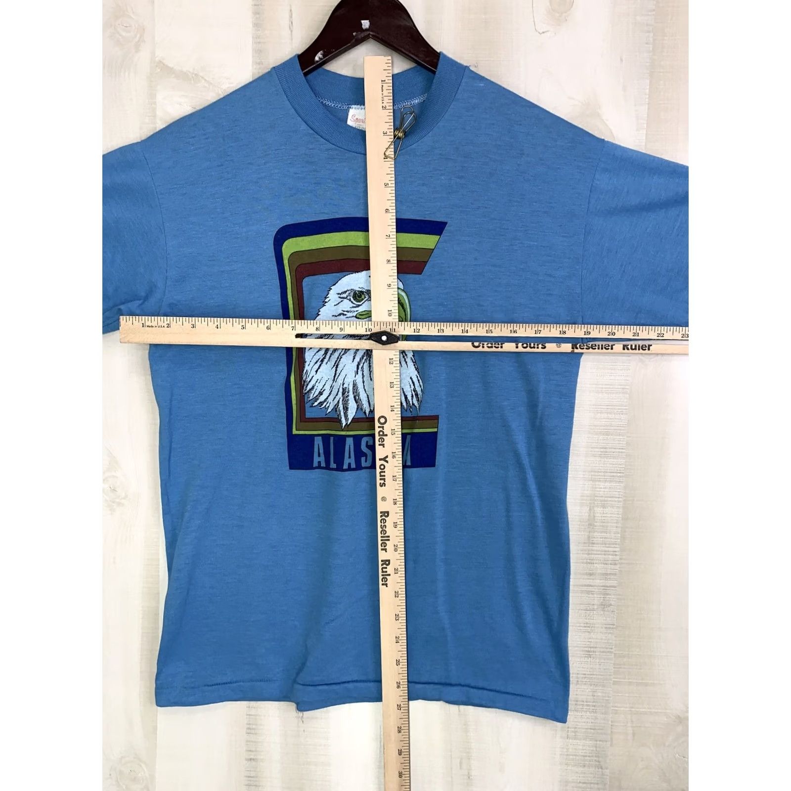 Vintage Vintage Sport T By Stedman Alaska Blue Graphic Single Stitch USA Made Shirt Lrg Size US L / EU 52-54 / 3 - 6 Thumbnail