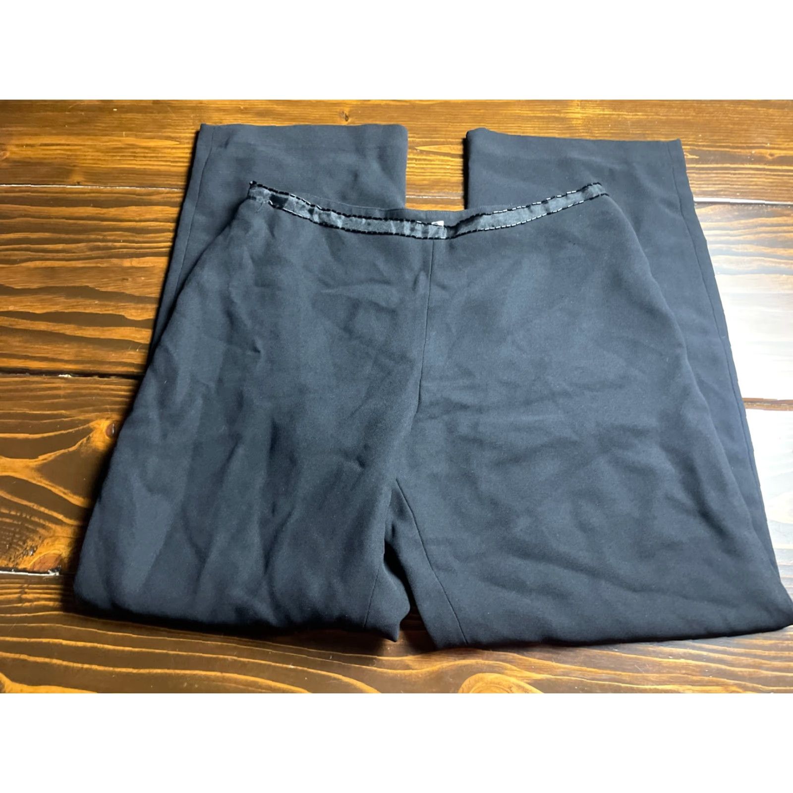 Vintage Petite Sophisticate Outlet Pants Womens 10 Black Dress Pants Beaded Regular Size 10 Womens Size 32" / US 10 / IT 46 - 2 Thumbnail