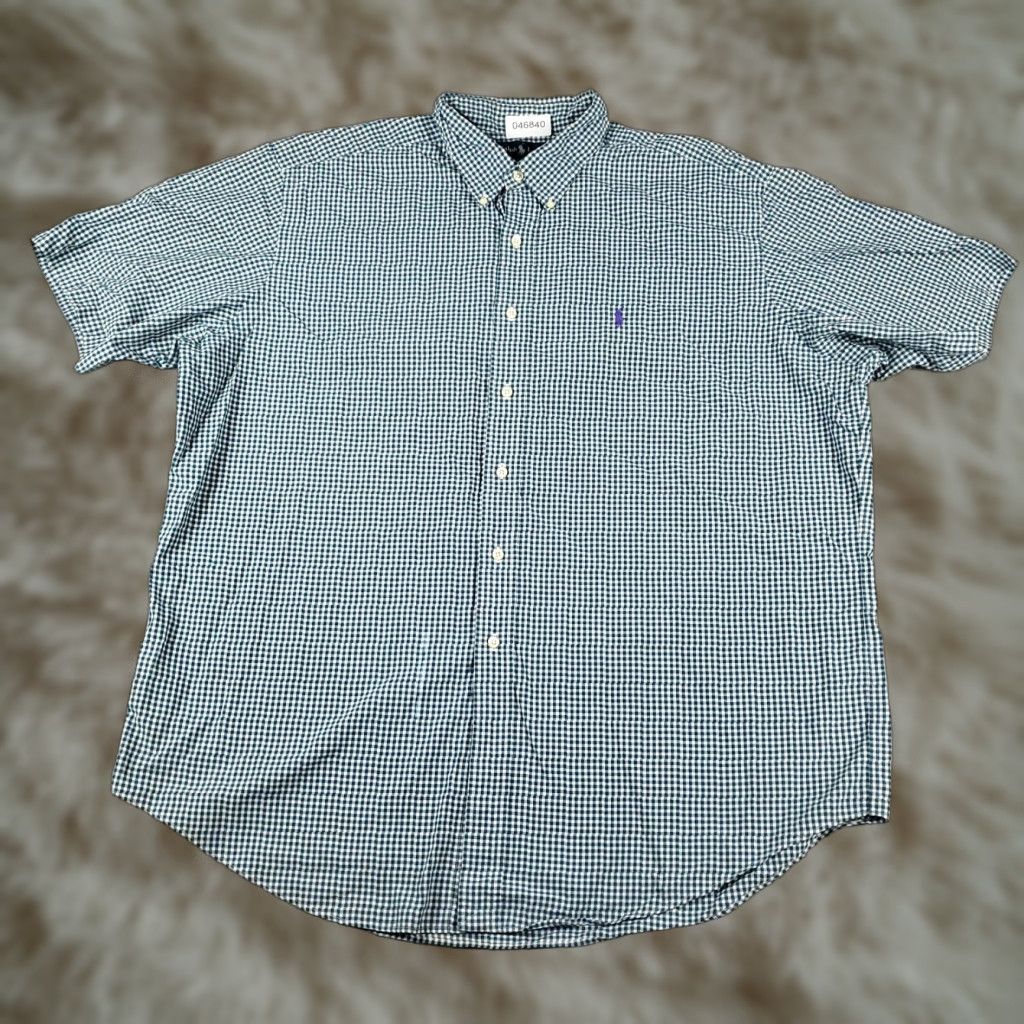 Ralph Lauren Ralph Lauren Button-Up Shirt Mens 2XL Teal Plaid Casual Short Sleeve Size US XXL / EU 58 / 5 - 1 Thumbnail