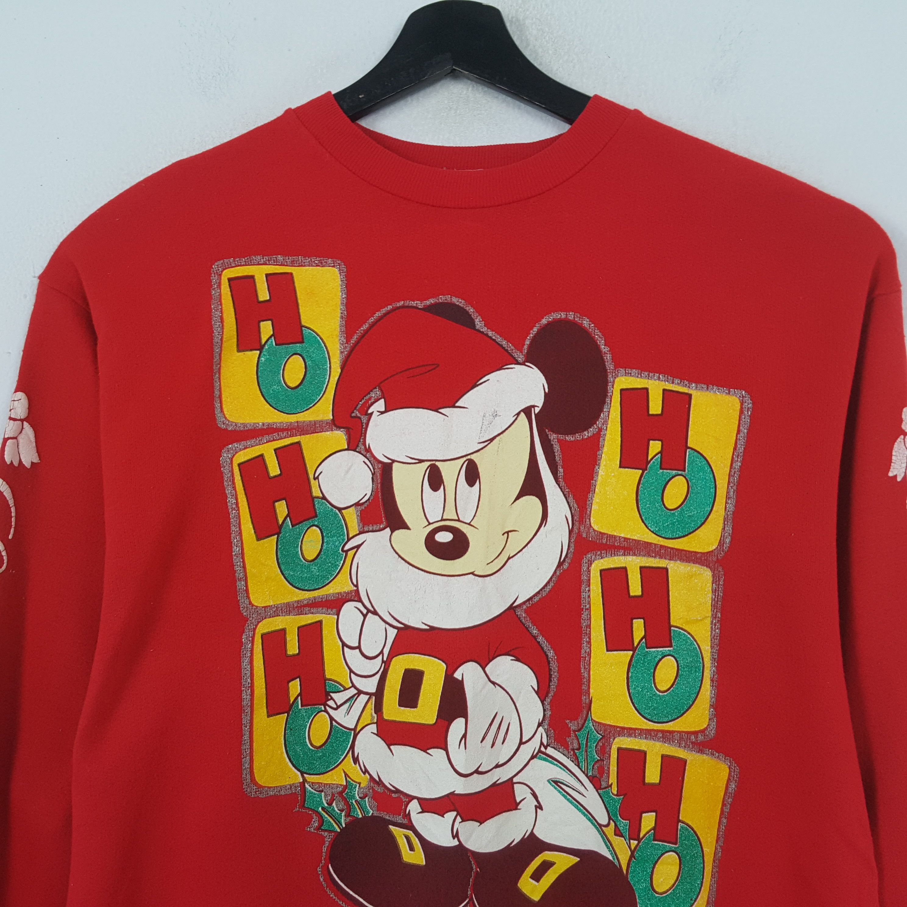 Vintage Christmas Mickey Mouse Streetwear Style Sweatshirt RR5 Size US M / EU 48-50 / 2 - 2 Thumbnail