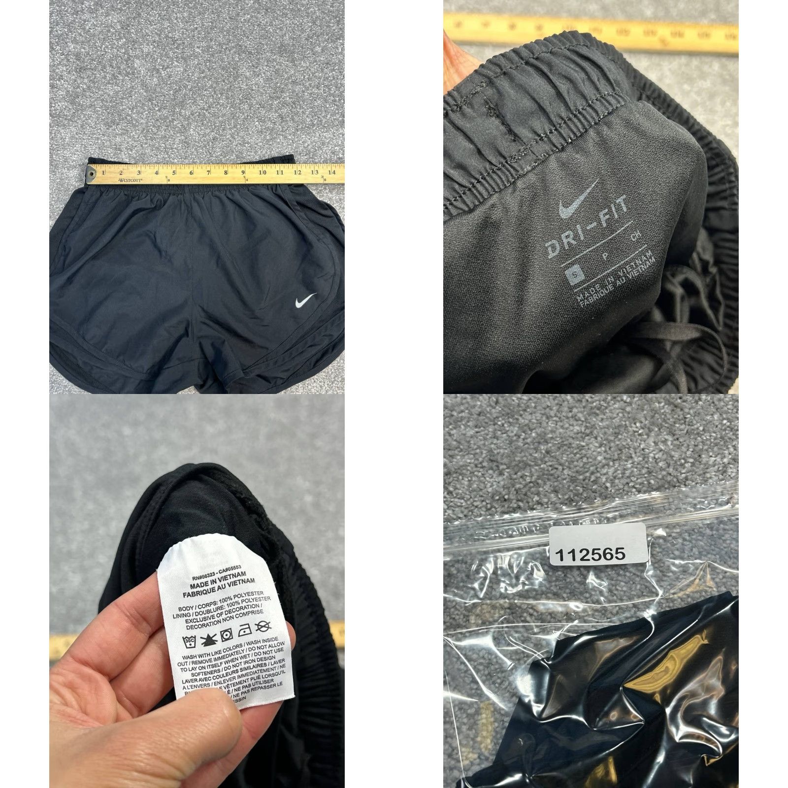 Nike Nike Running Tempo Shorts Womens Small Black Dri Fit Brief Liner Swoosh Logo Size 28" / US 6 / IT 42 - 8 Thumbnail