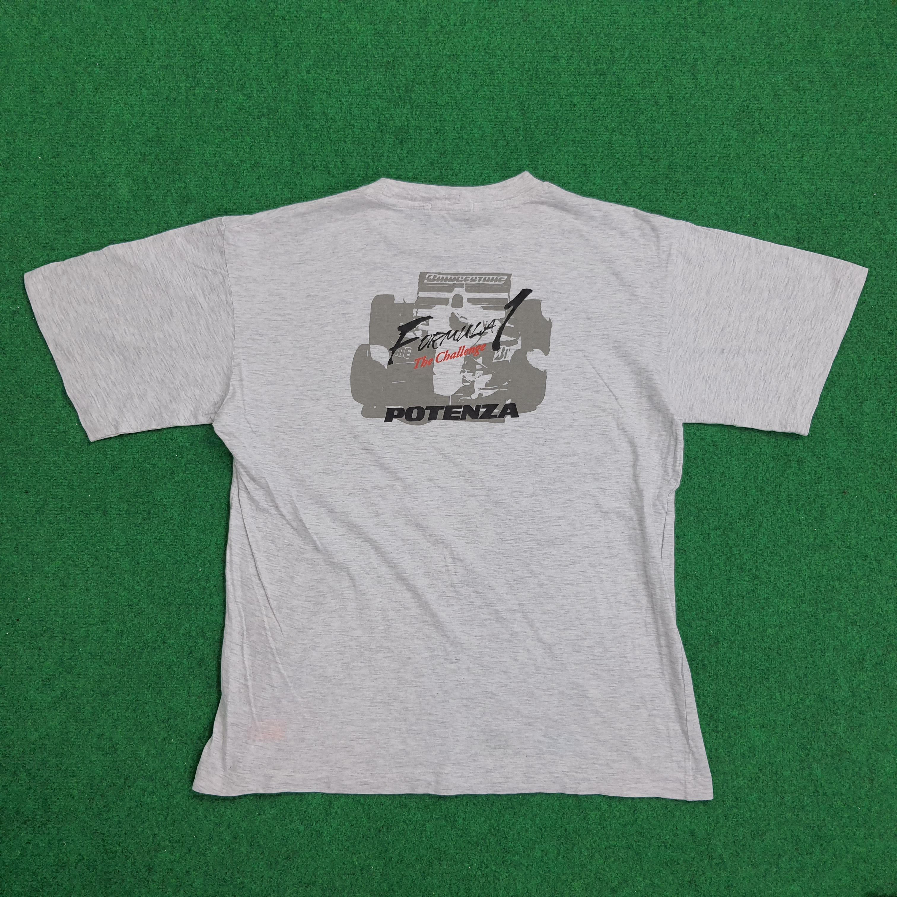 Japanese Brand × Vintage Vintage POTENZA Formula 1 The Challange Tshirt Size US L / EU 52-54 / 3 - 1 Thumbnail