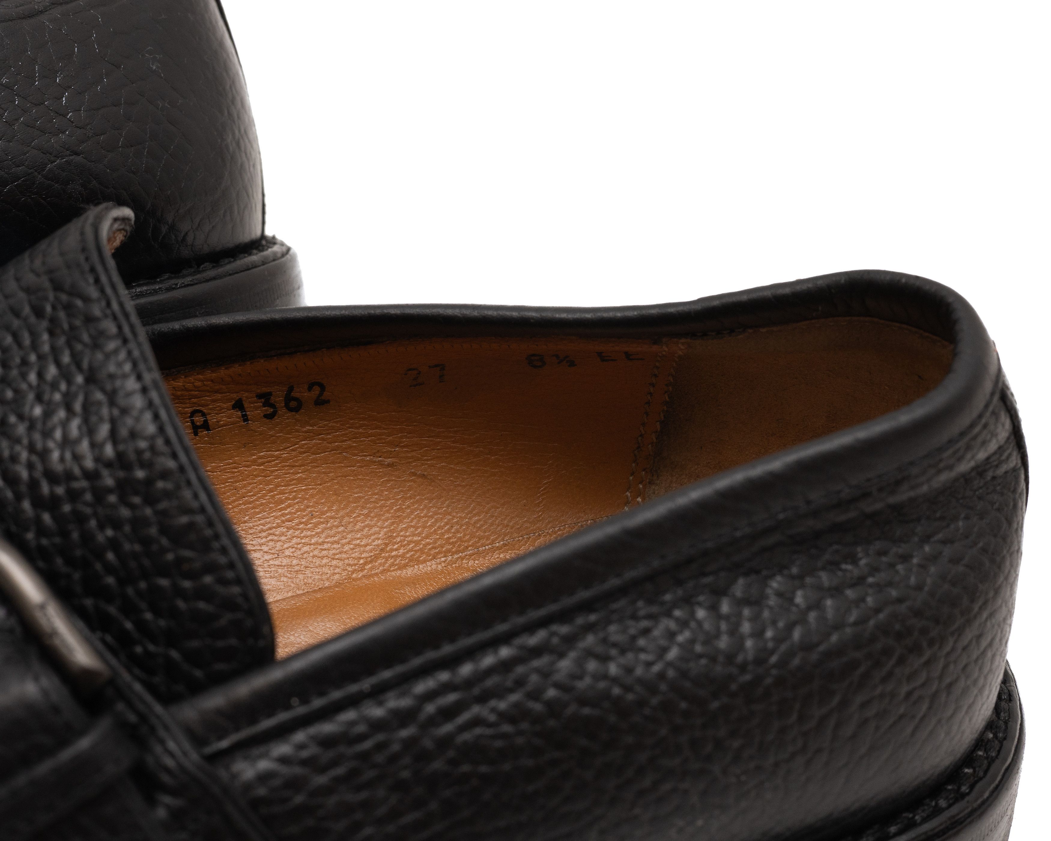 Salvatore Ferragamo SALVATORE FERRAGAMO Vintage Grained Leather Monks Size US 8.5 / EU 41-42 - 10 Thumbnail