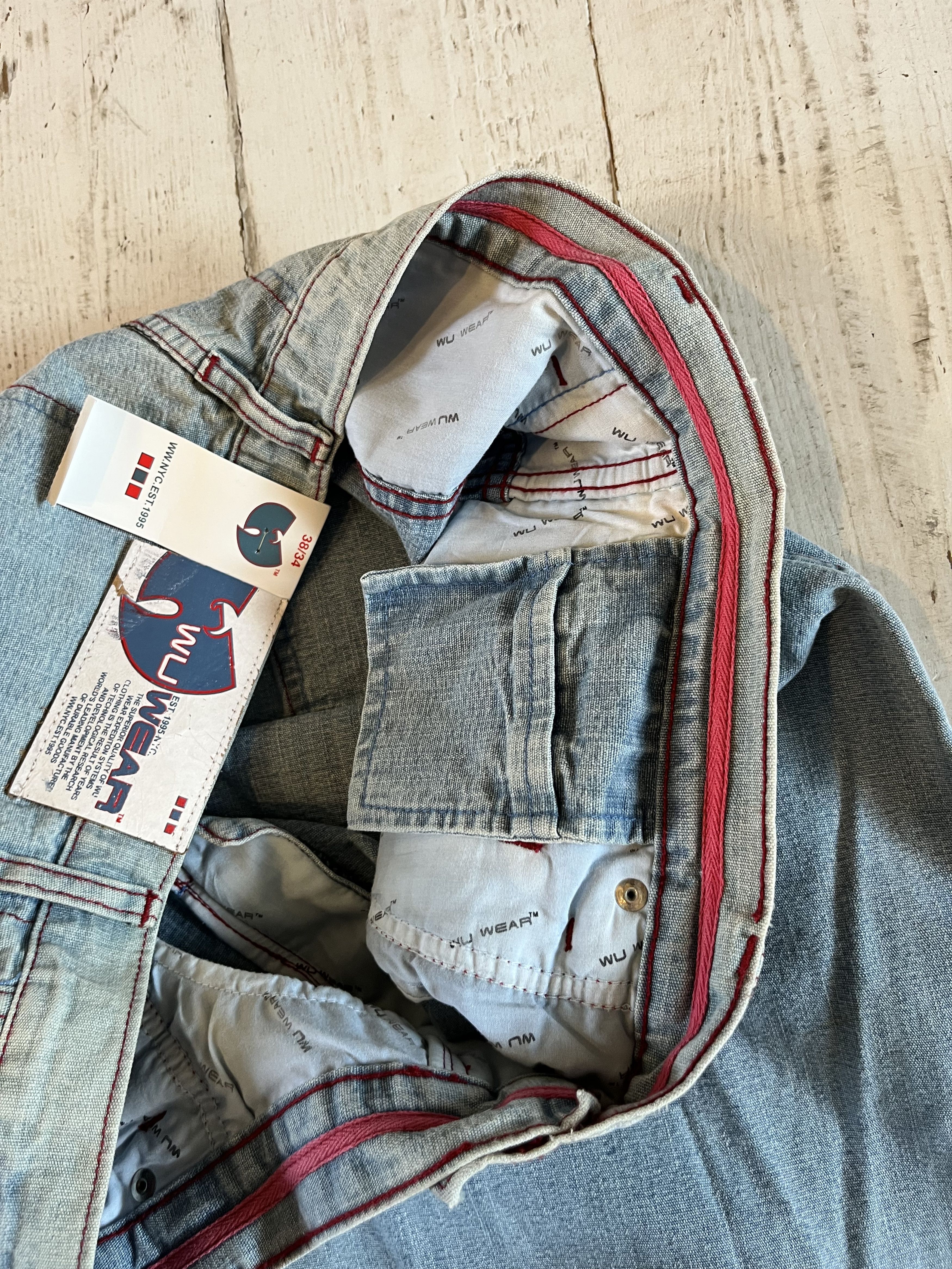Vintage × Wu-Tang Clan DSWT Vintage 90s Wu-Wear Baggy Denim Jeans Size US 38 / EU 54 - 15 Thumbnail