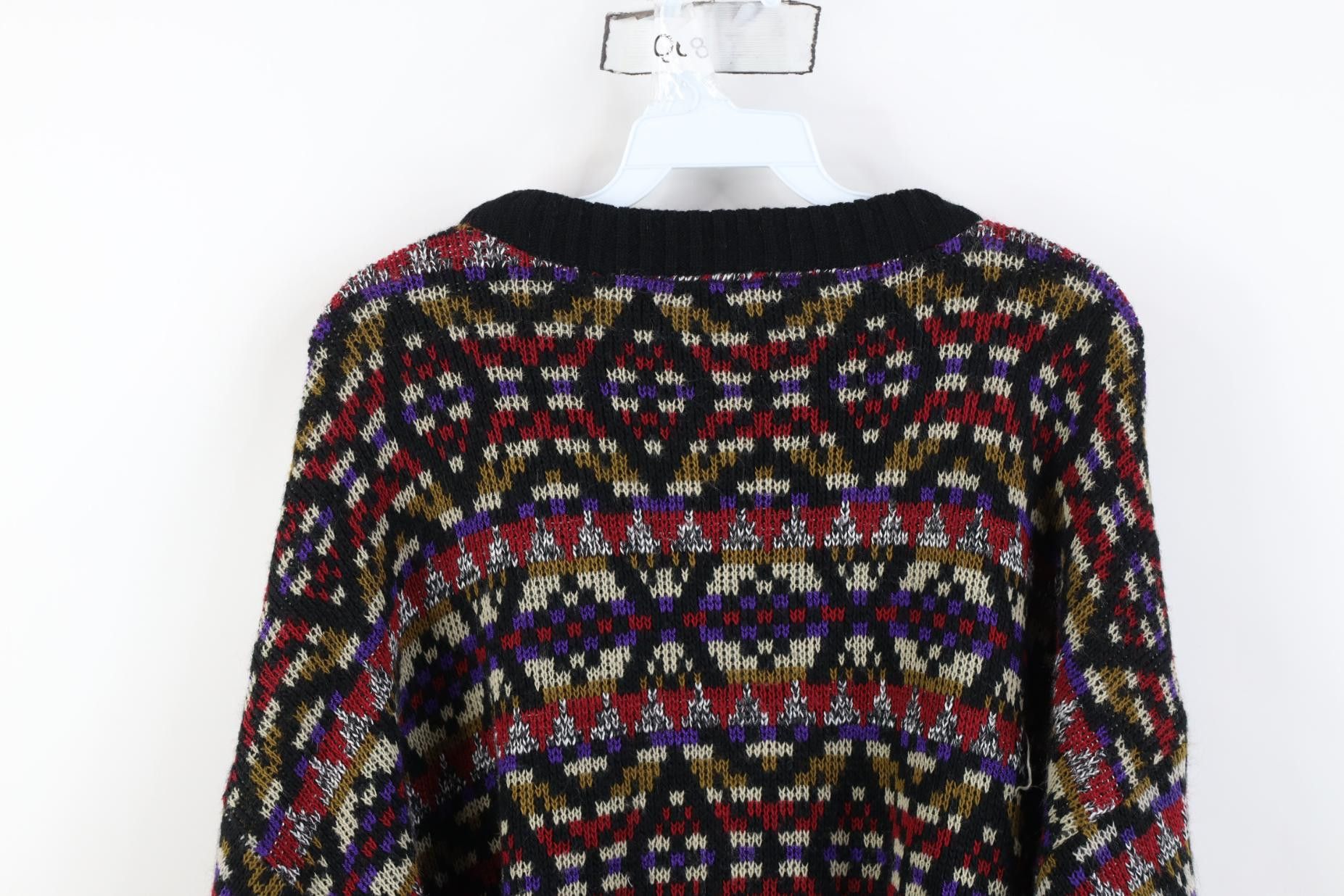 Vintage Vintage 90s Streetwear Fair Isle Knit Crewneck Sweater USA Size L / US 10 / IT 46 - 9 Thumbnail